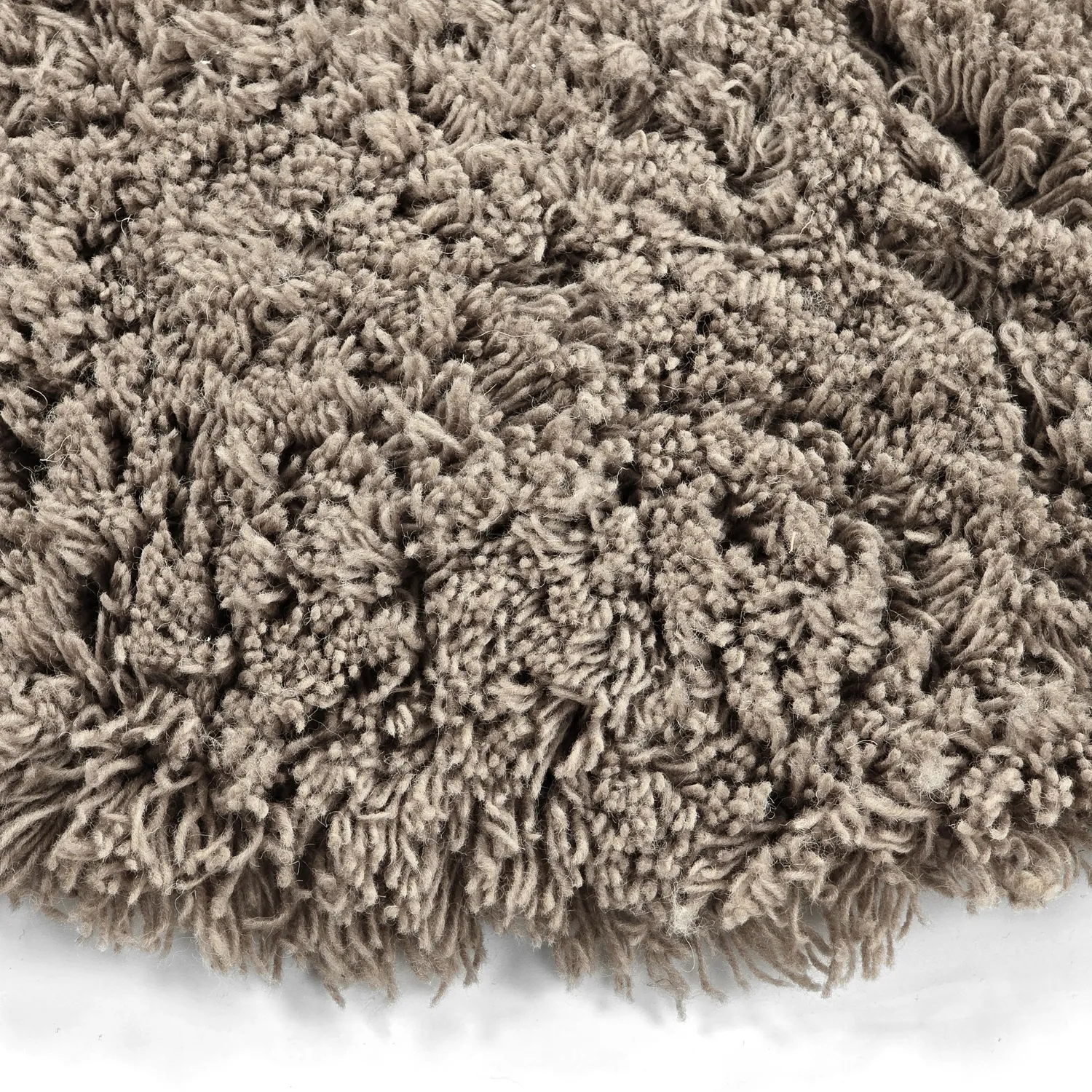 Rundt teppe - Aliste Wool Shaggy (brun)