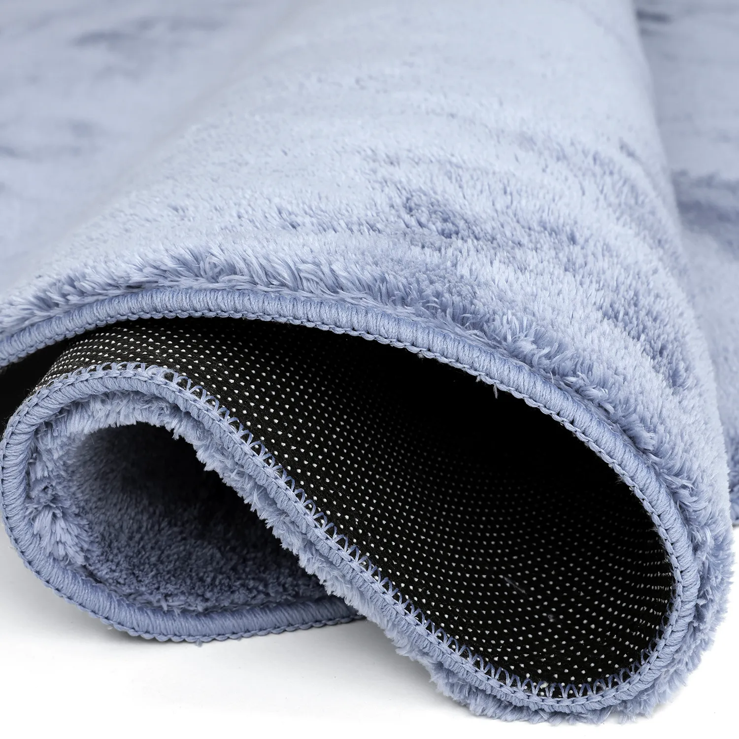 Runde tepper - Aranga Super Soft Fur (stålblå)
