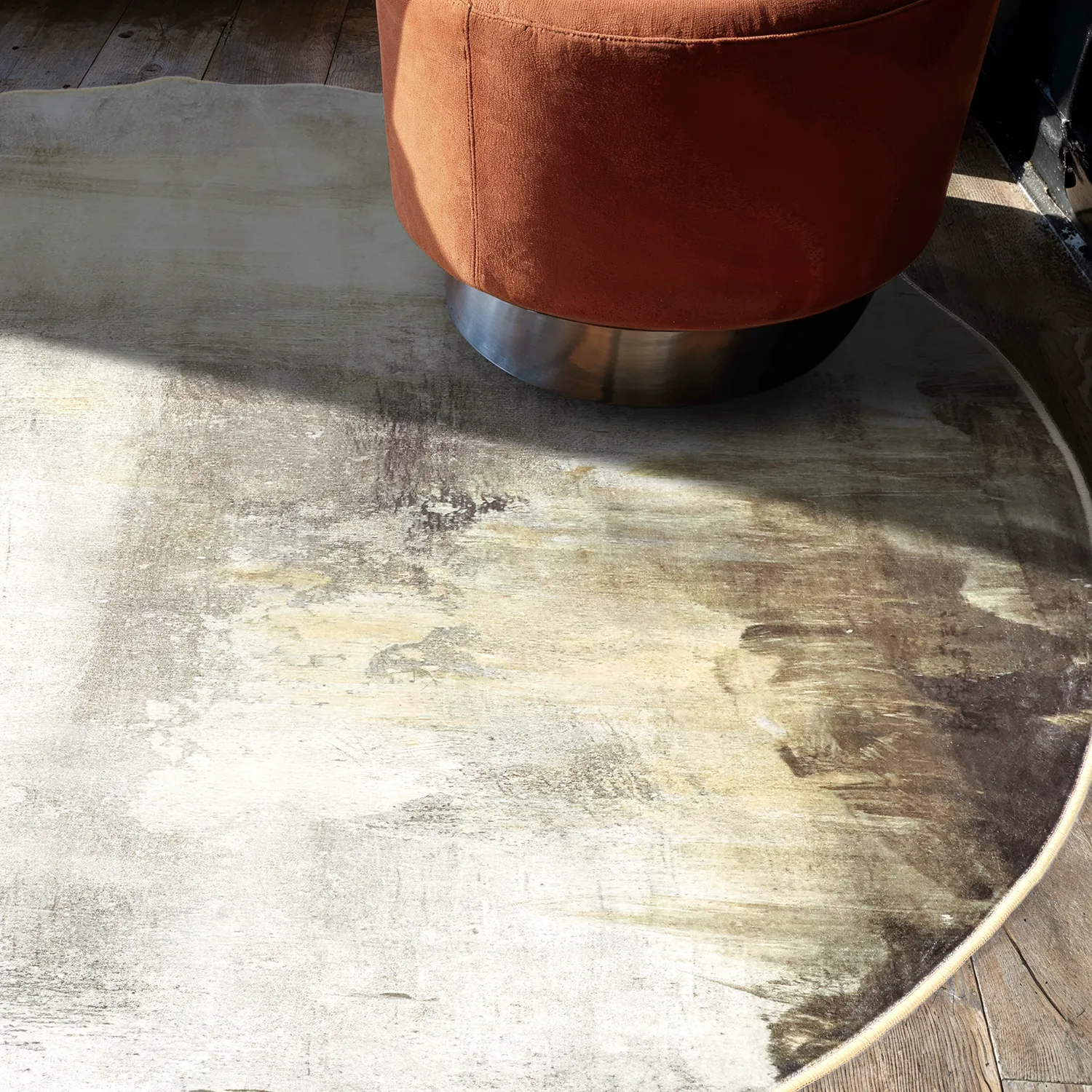 Rundt teppe - Cadiz (beige)