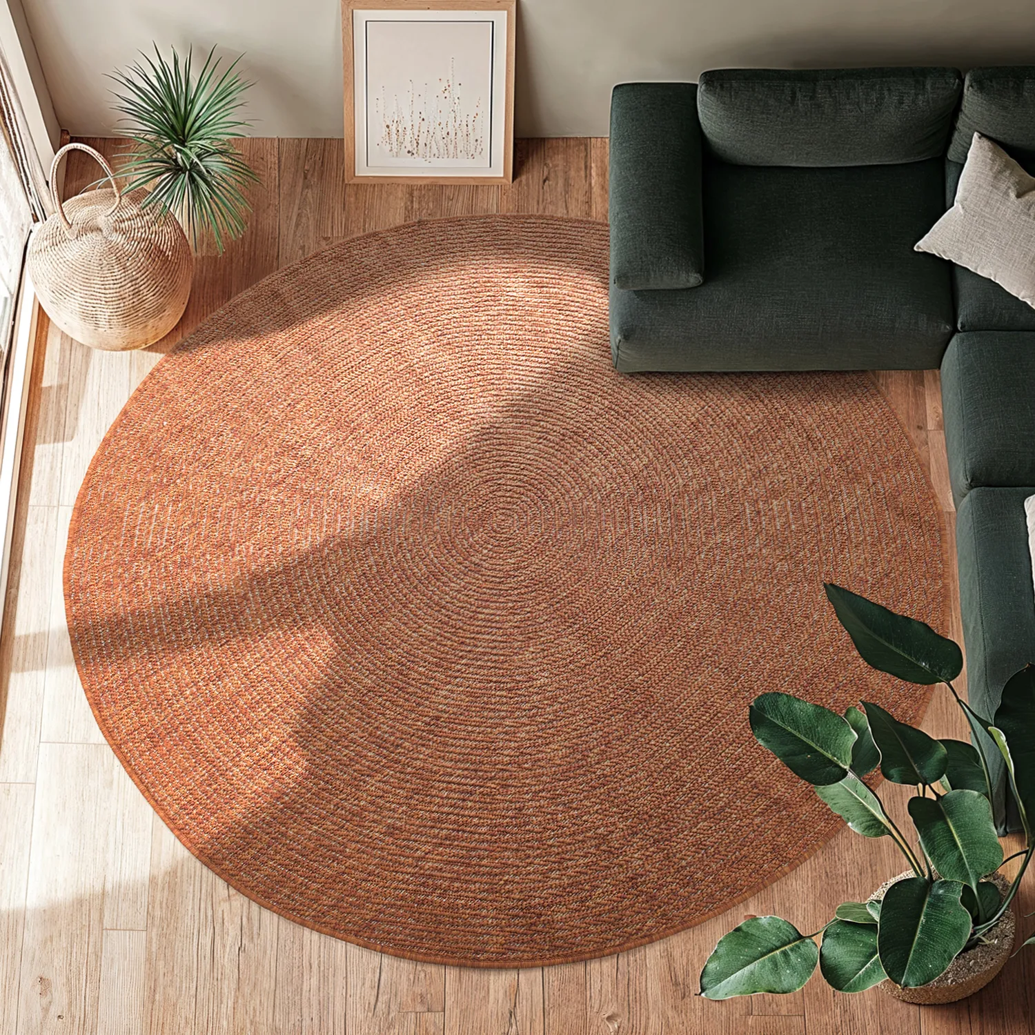 Rundt teppe - Indoor/Outdoor Arlo (oransje)