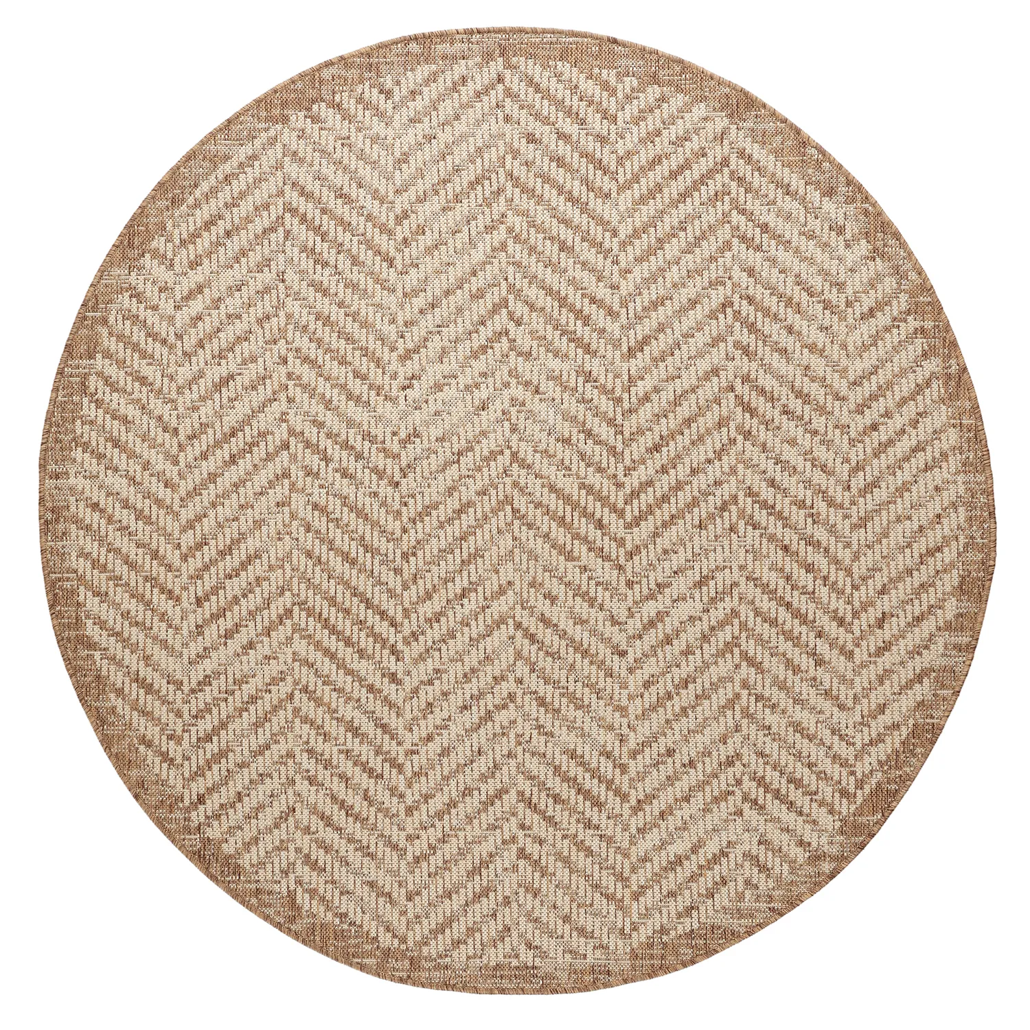 Rundt teppe - Indoor/Outdoor Donora (brun)