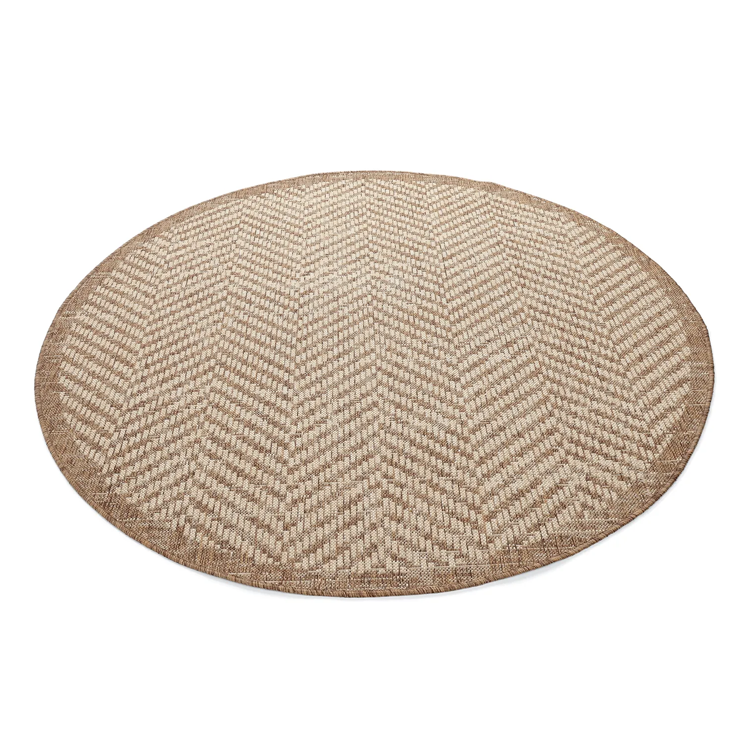 Rundt teppe - Indoor/Outdoor Donora (brun)