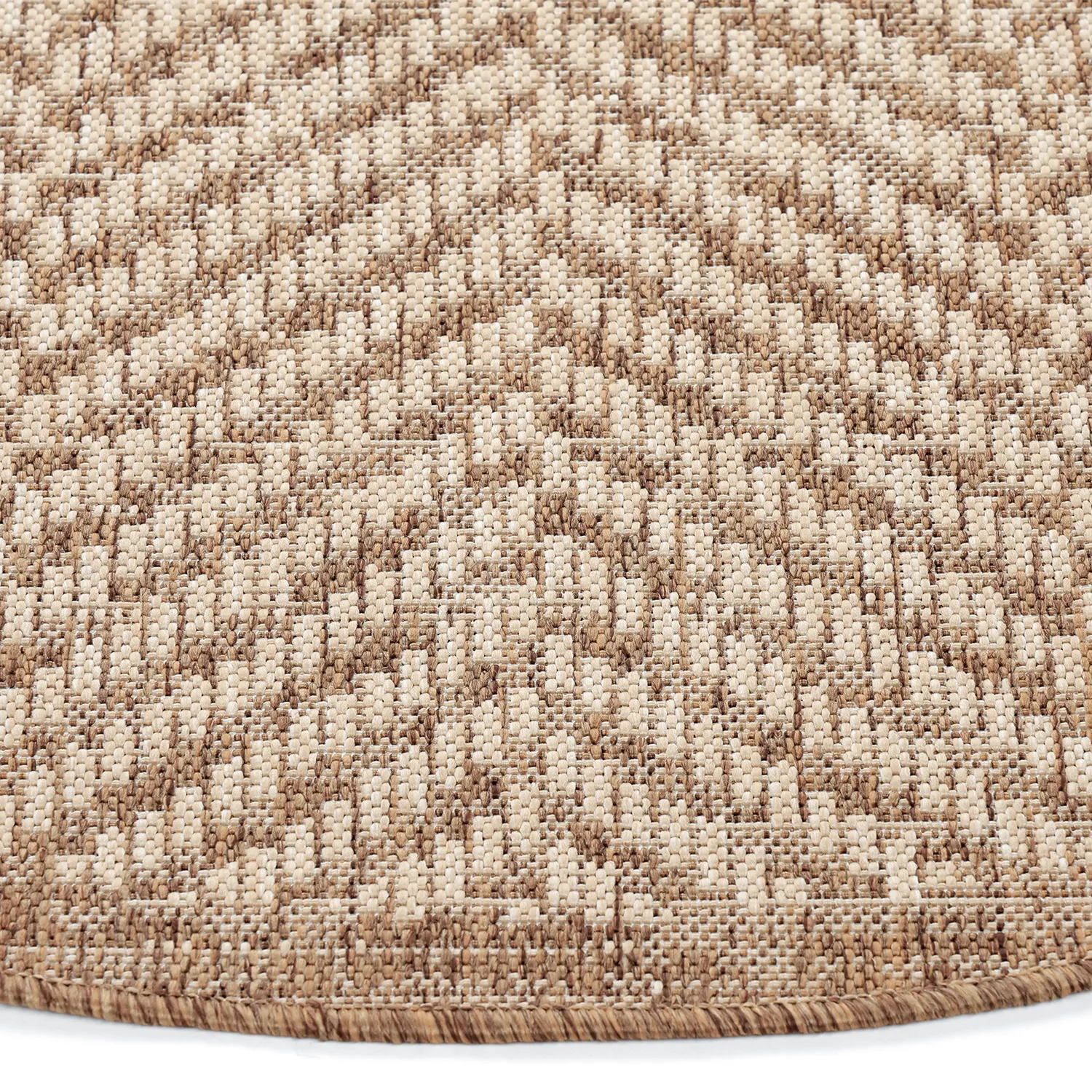 Rundt teppe - Indoor/Outdoor Donora (brun)
