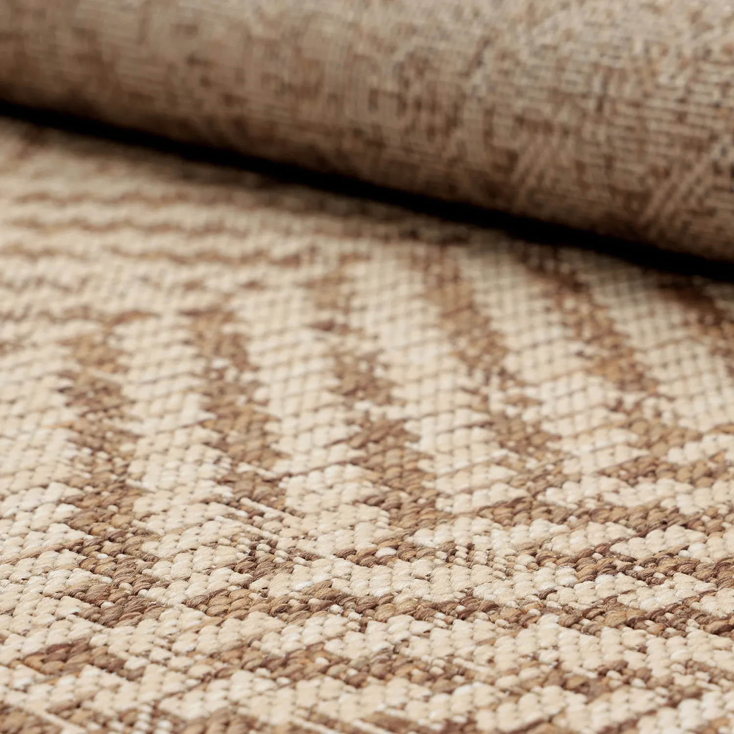 Rundt teppe - Indoor/Outdoor Donora (brun)