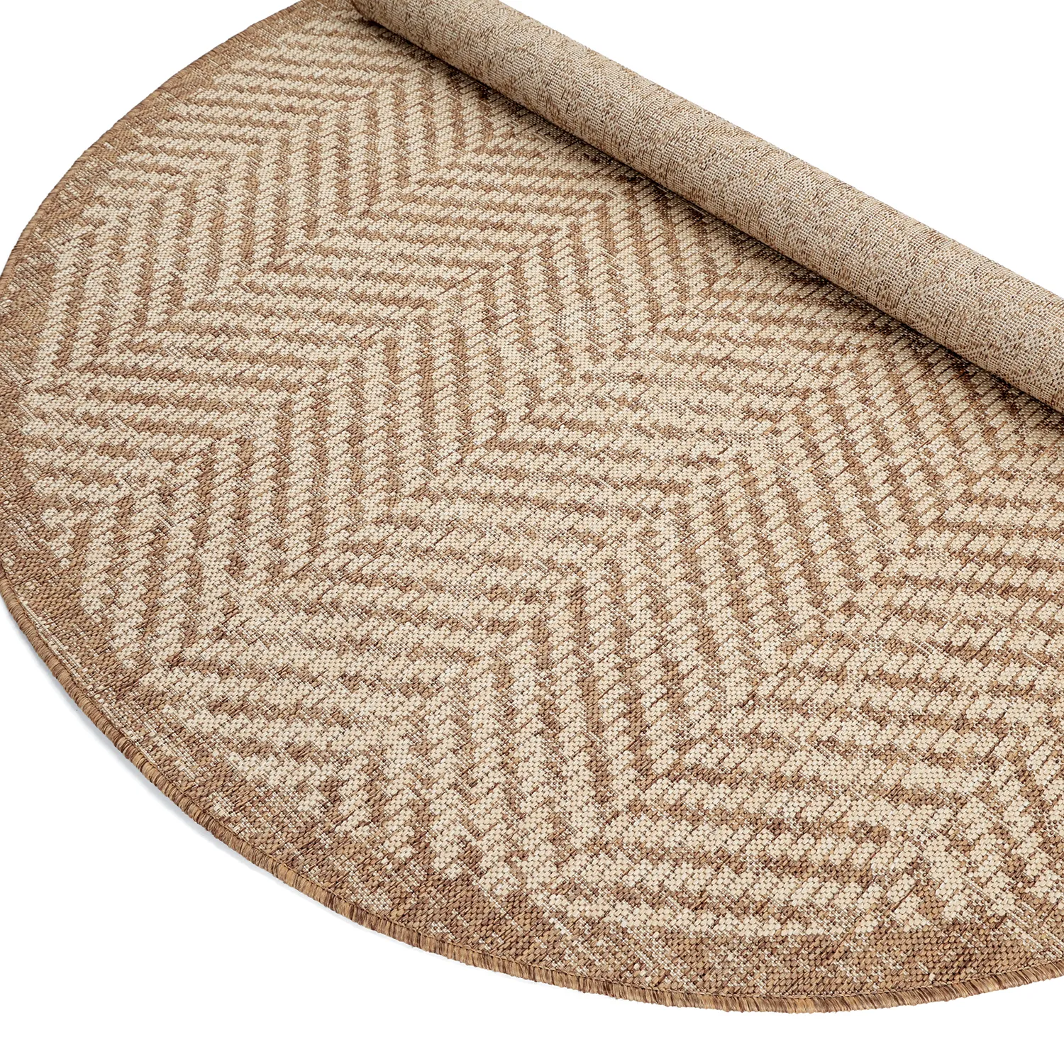 Rundt teppe - Indoor/Outdoor Donora (brun)
