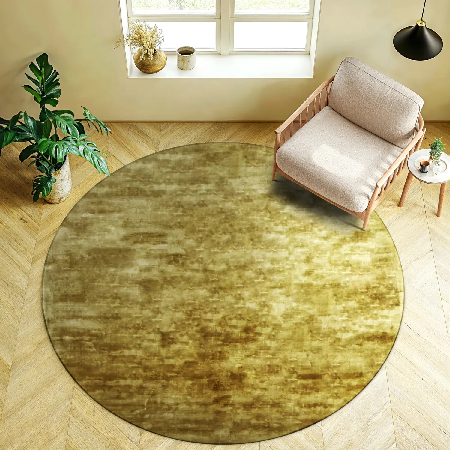 Rundt teppe - Jodhpur Special Luxury Edition (gold)