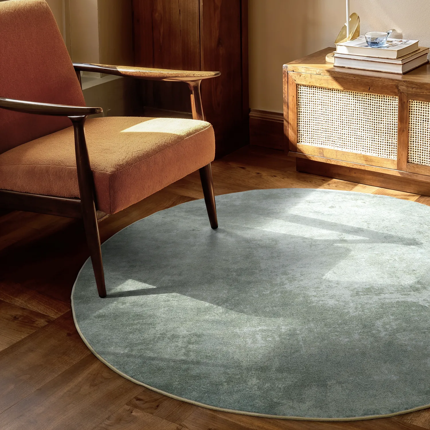 Rundt teppe - Lynton (beige)