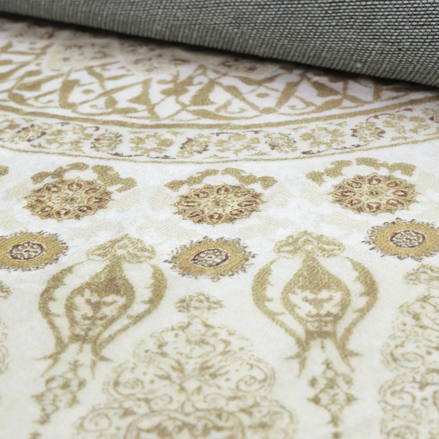 Rundt teppe - Sandrigo (beige)