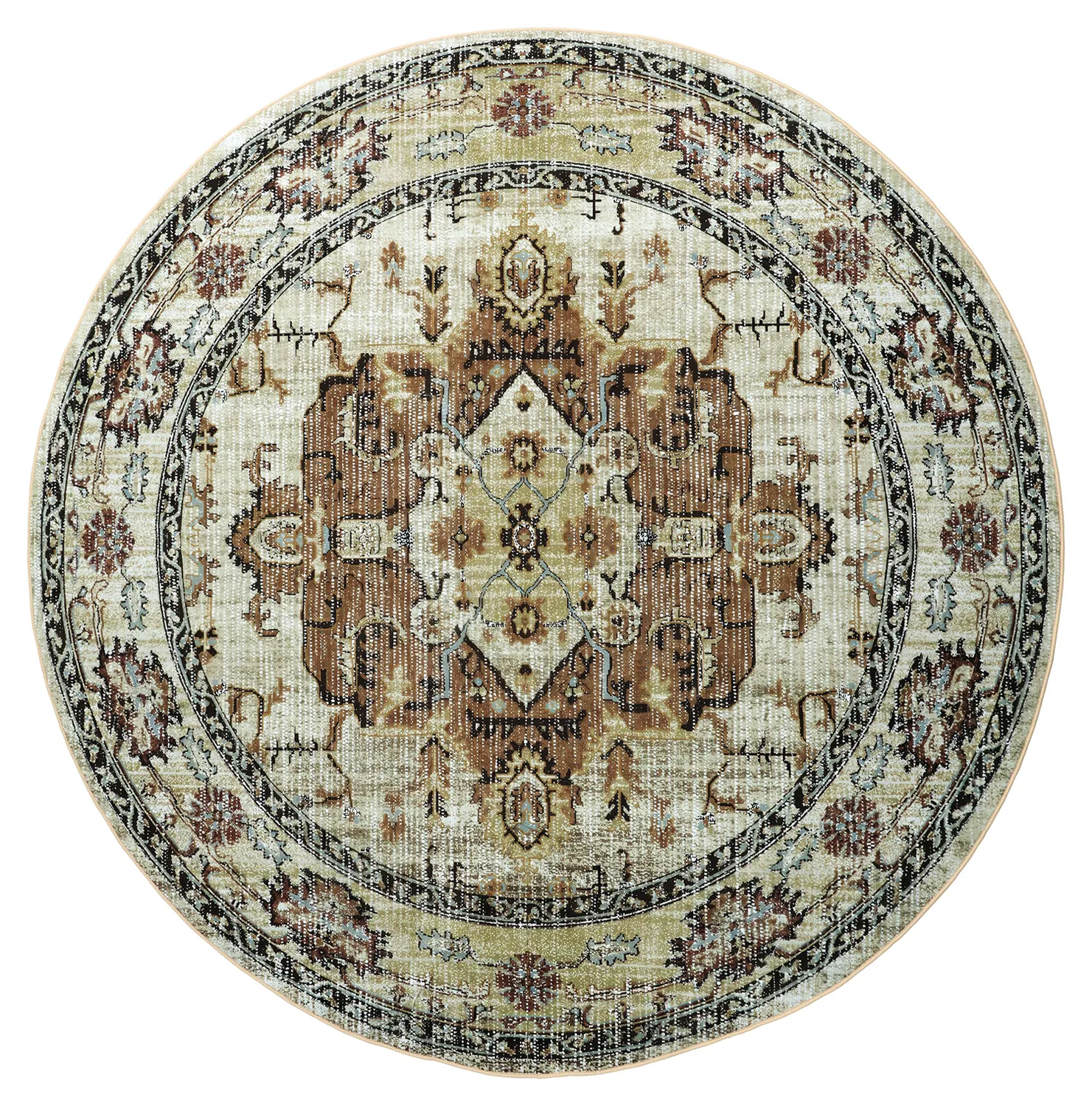 Rundt teppe - Siliana (beige)