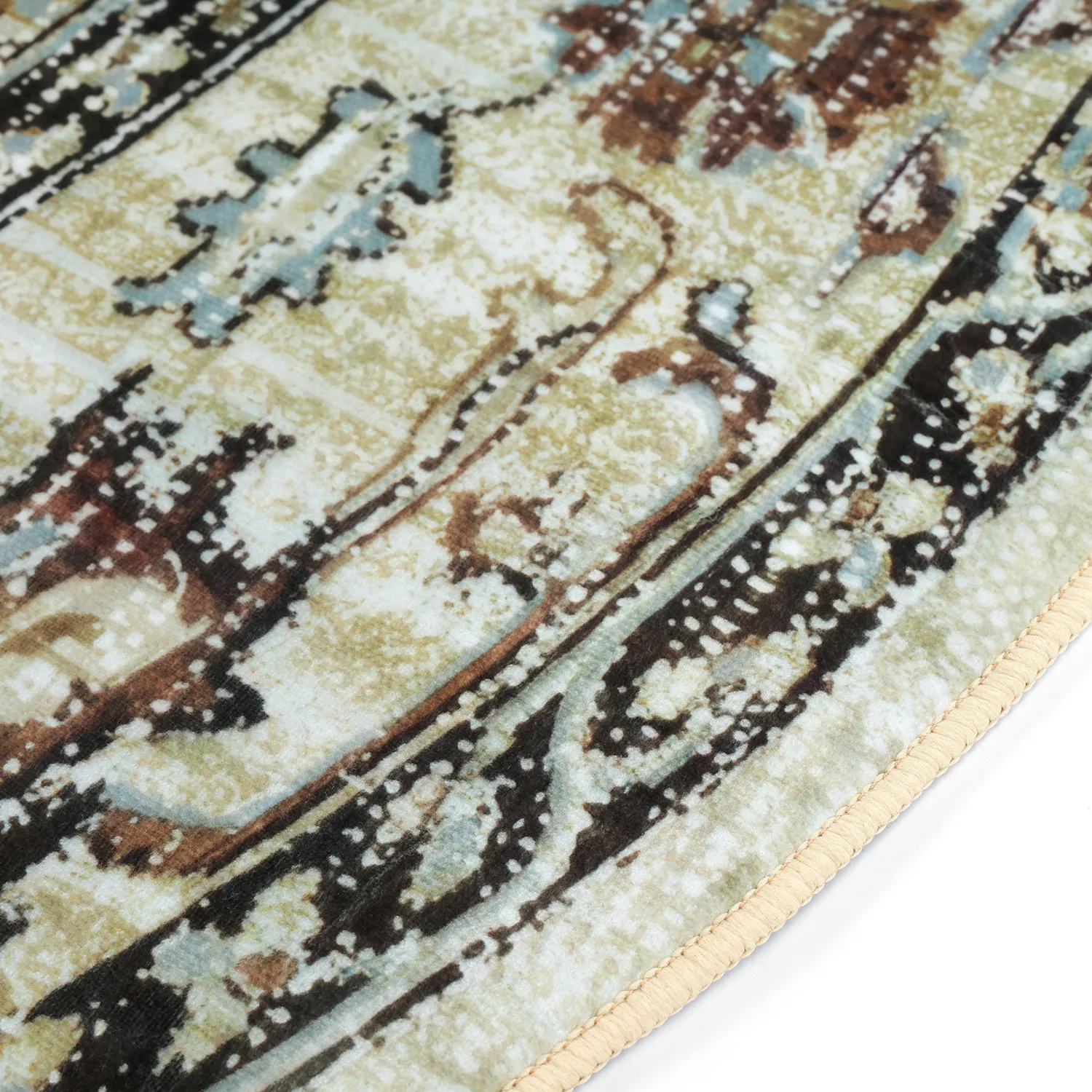 Rundt teppe - Siliana (beige)