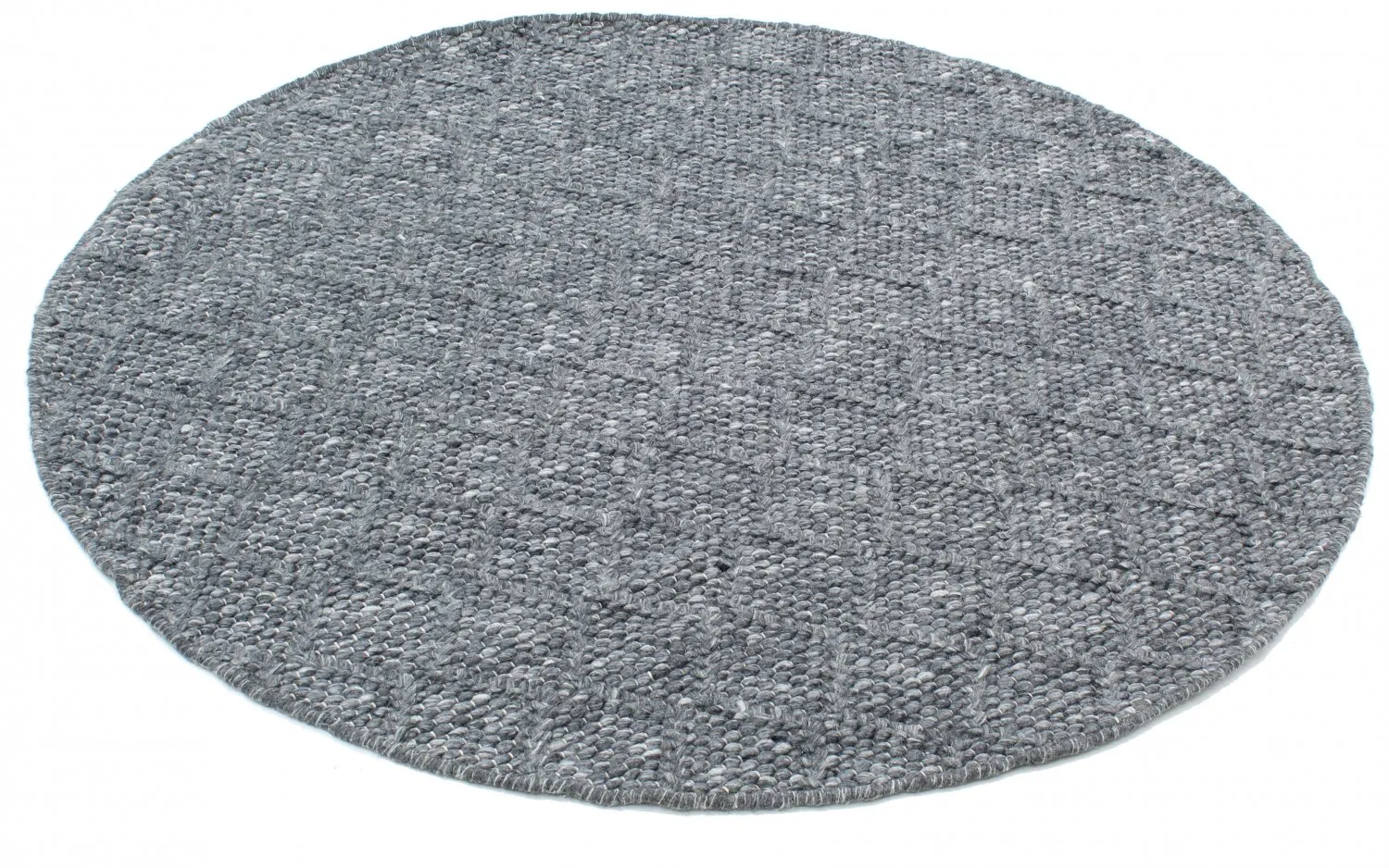 Runde tepper - Rut (Mørkegrå)