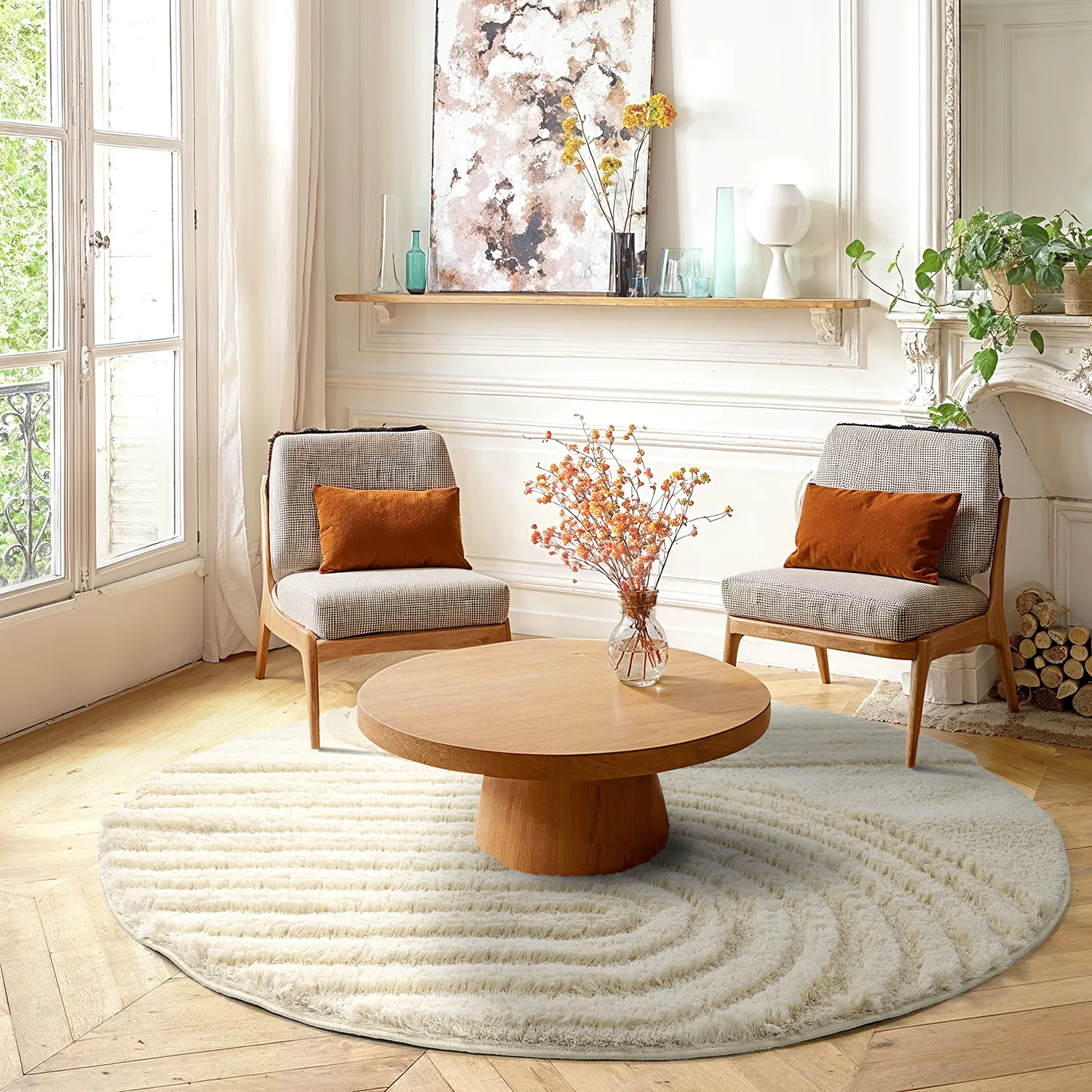 Runde tepper - Evora (offwhite)
