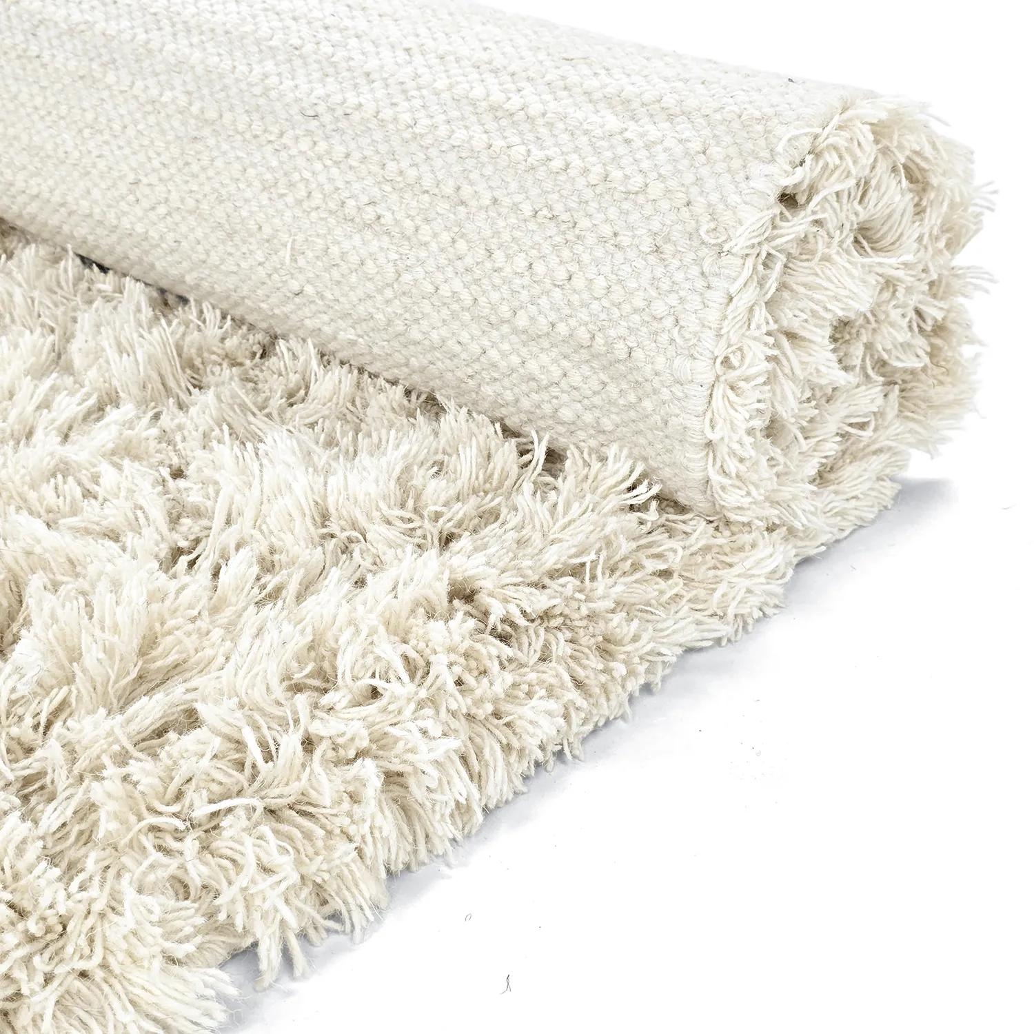 Ryetepper - Fassale Hand Woven Wool Shaggy (hvit)