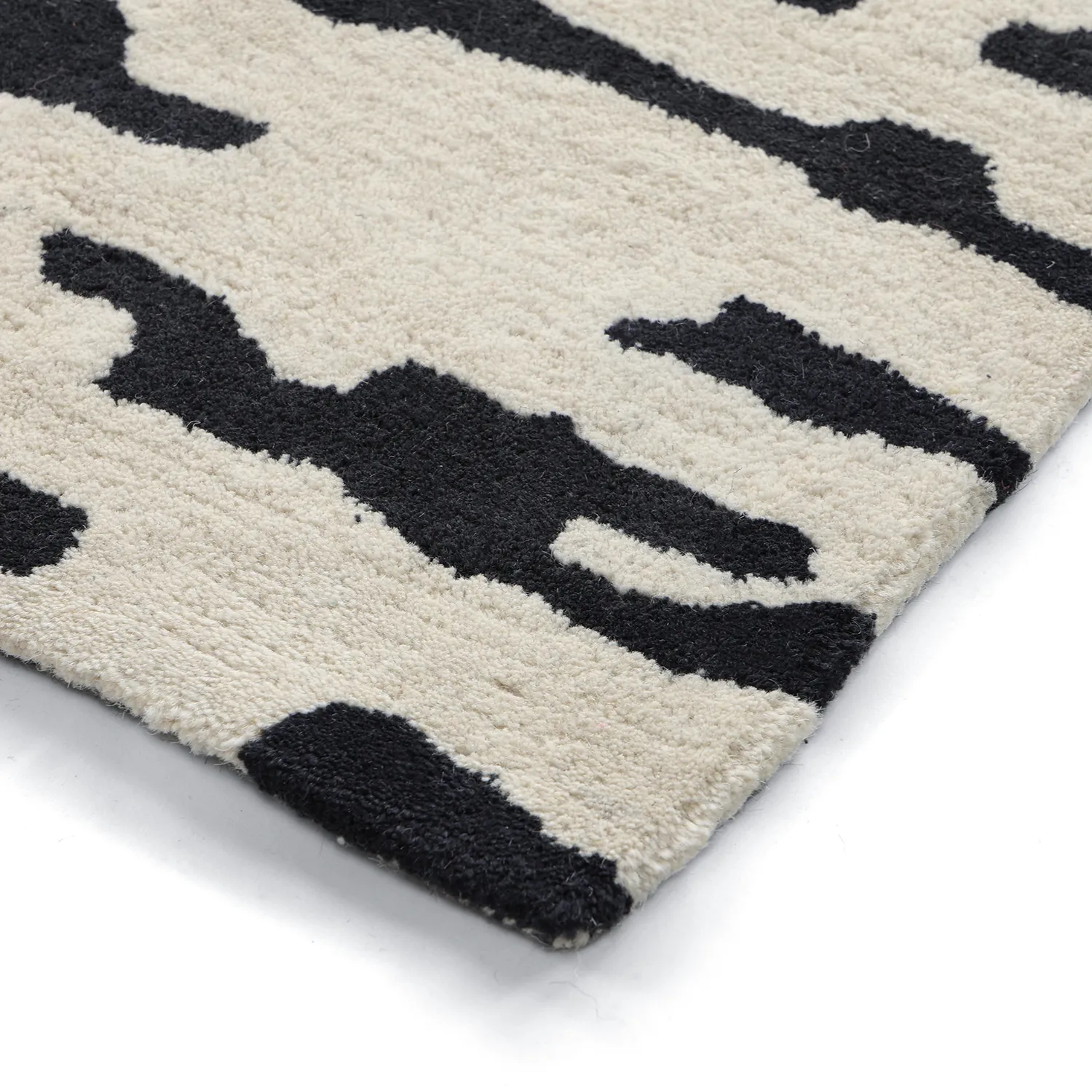 Ryetepper - Zebra Tufted Wool Premium (hvit/svart)