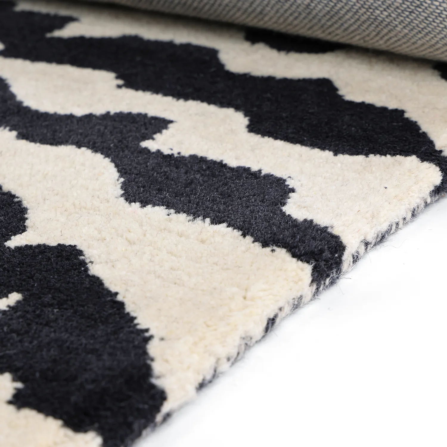 Ryetepper - Zebra Tufted Wool Premium (hvit/svart)