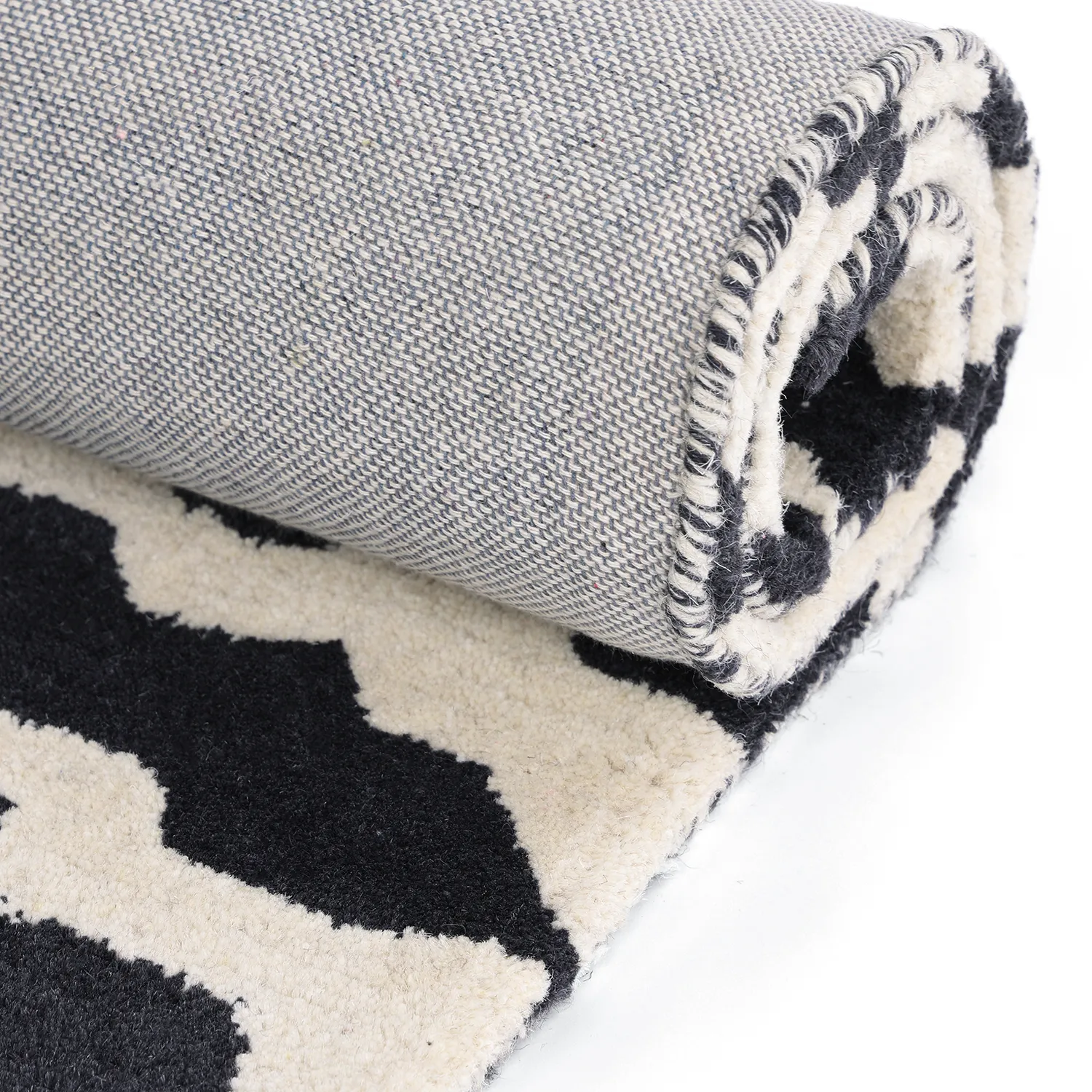 Ryetepper - Zebra Tufted Wool Premium (hvit/svart)