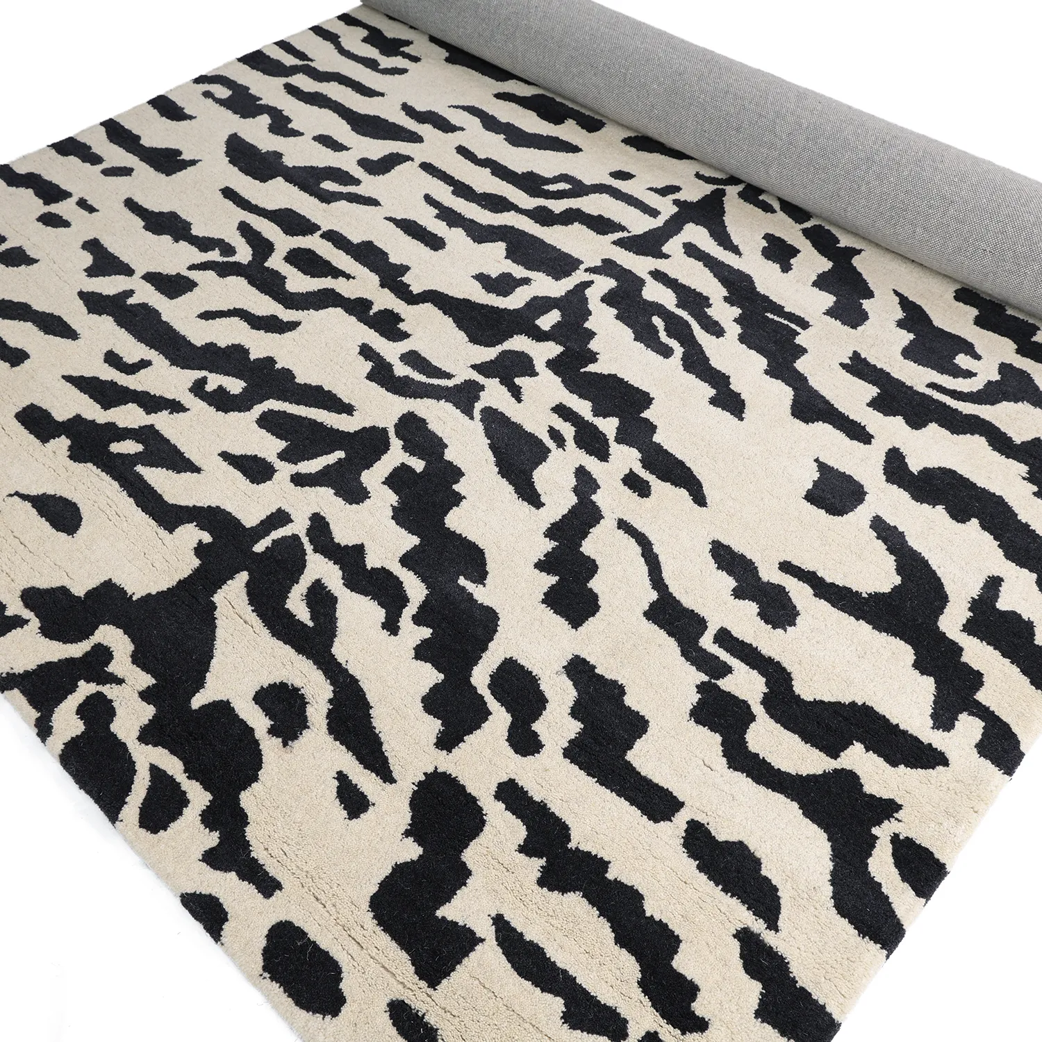 Ryetepper - Zebra Tufted Wool Premium (hvit/svart)
