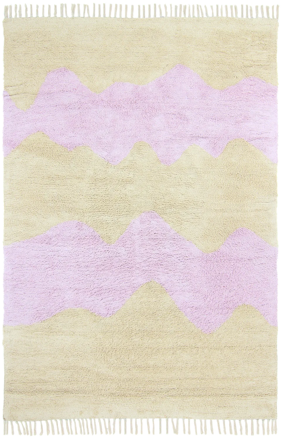 Ryetepper - Amira Natural Cotton Shaggy (beige/lilla)