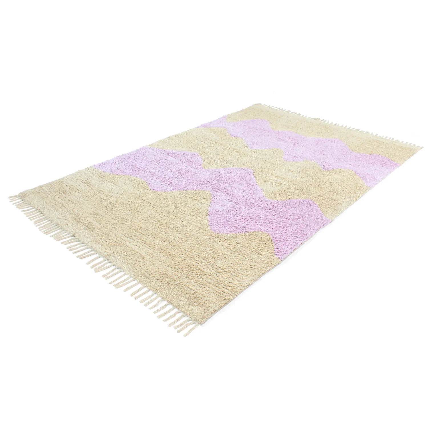 Ryetepper - Amira Natural Cotton Shaggy (beige/lilla)