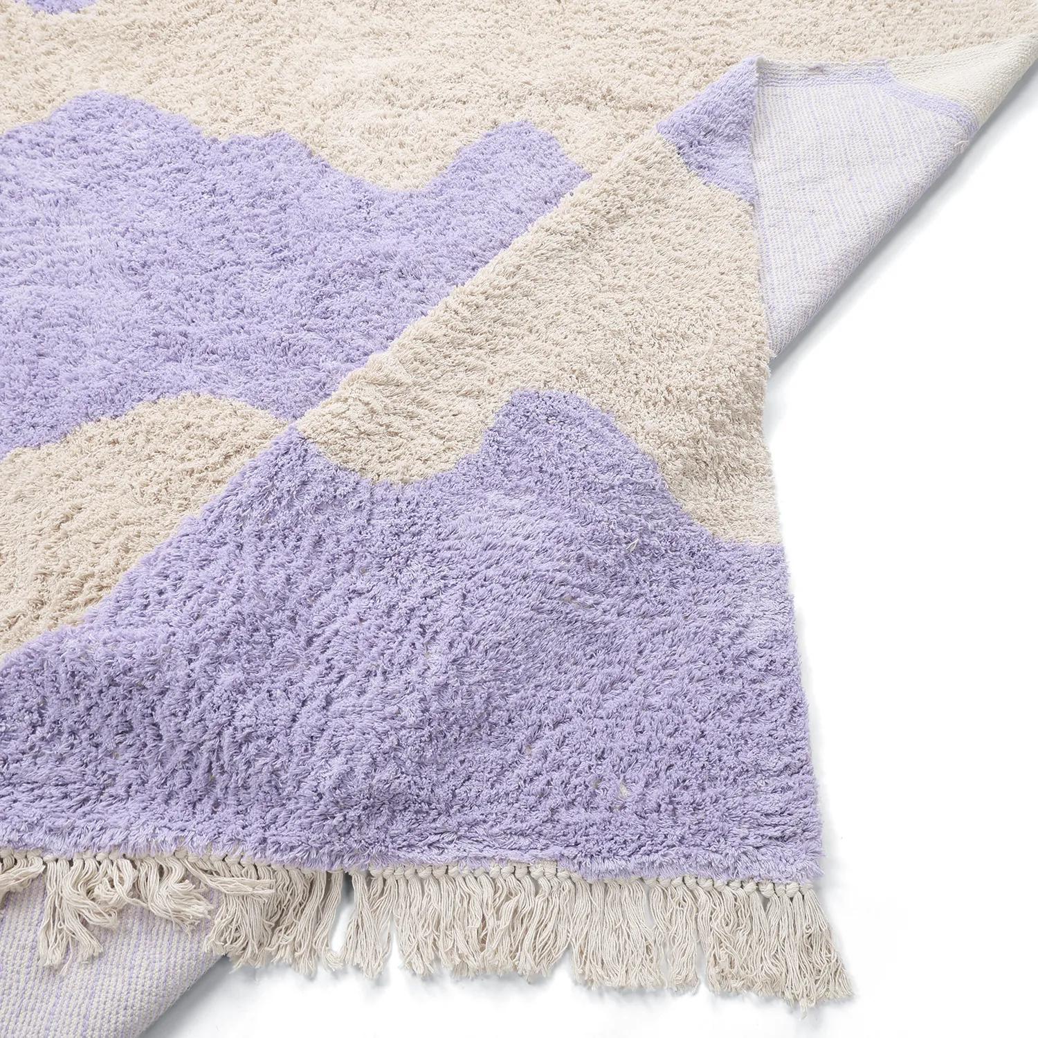 Ryetepper - Amira Natural Cotton Shaggy (lilla/beige)
