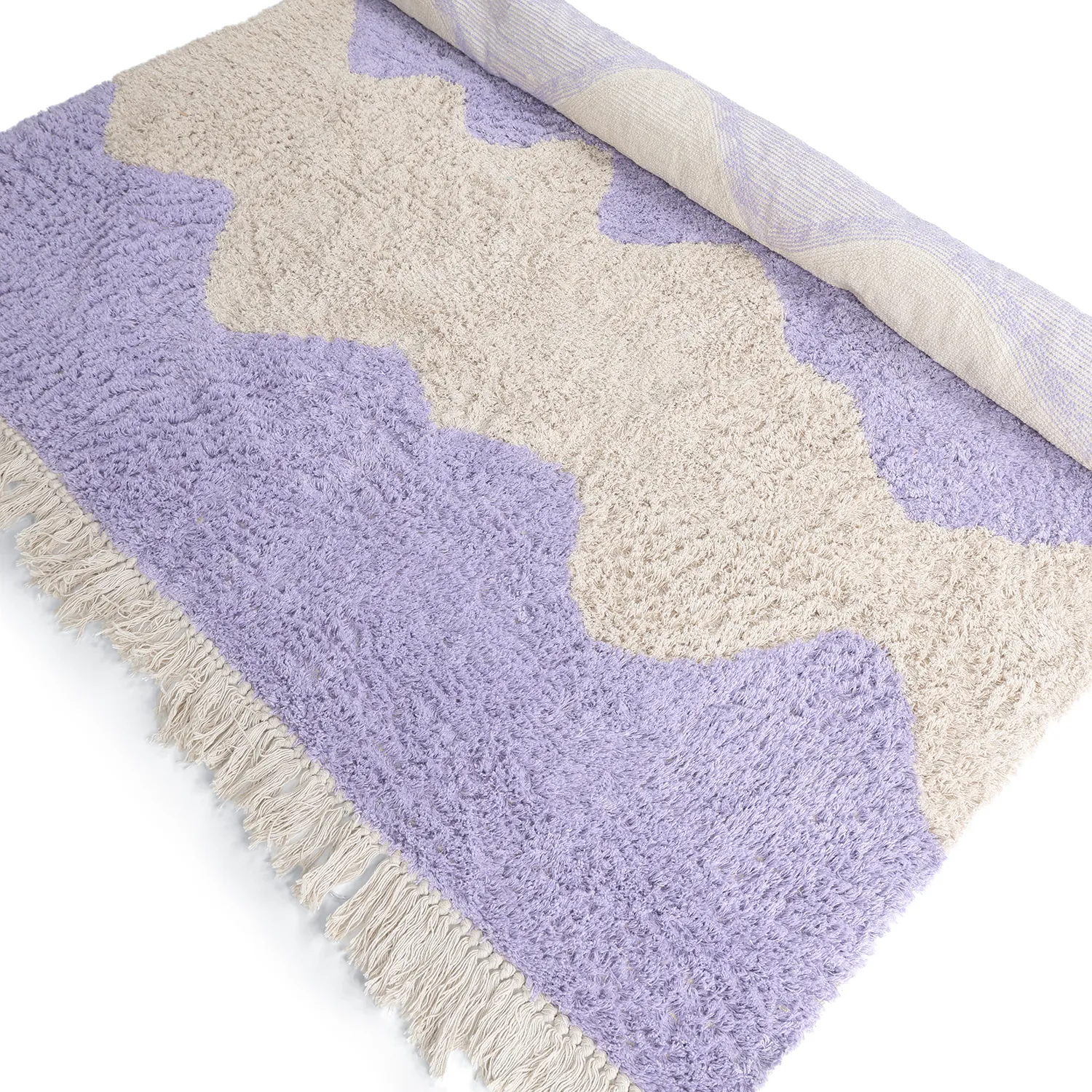 Ryetepper - Amira Natural Cotton Shaggy (lilla/beige)