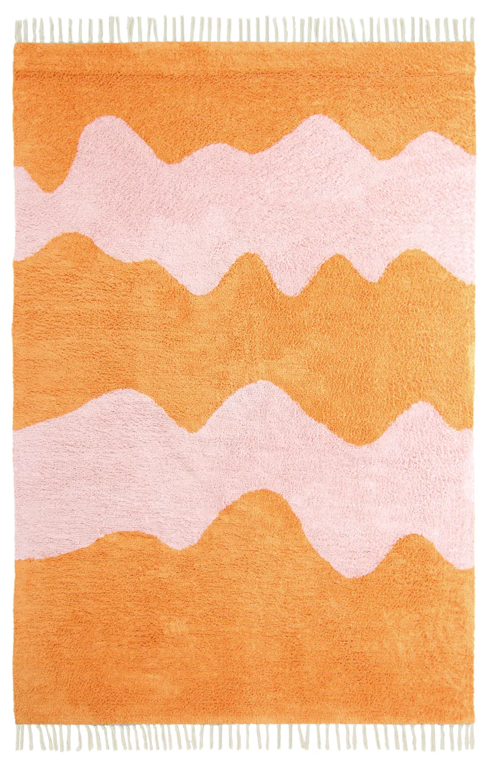 Ryetepper - Amira Natural Cotton Shaggy (oransje/rosa)