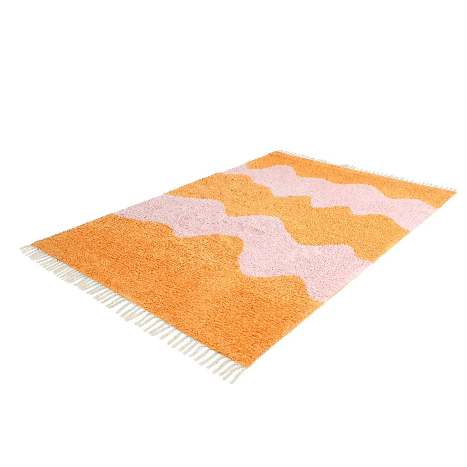 Ryetepper - Amira Natural Cotton Shaggy (oransje/rosa)