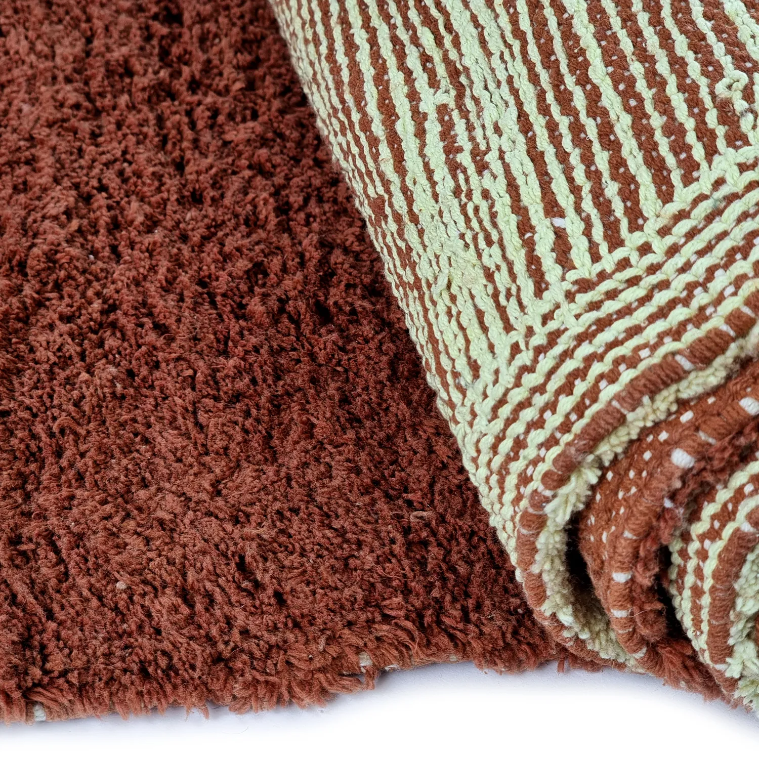 Ryetepper - Amira Natural Cotton Shaggy (rød/beige)