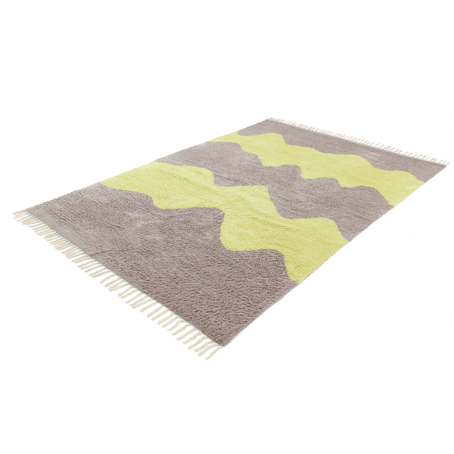 Ryetepper - Amira Natural Cotton Shaggy (taupe/gul)