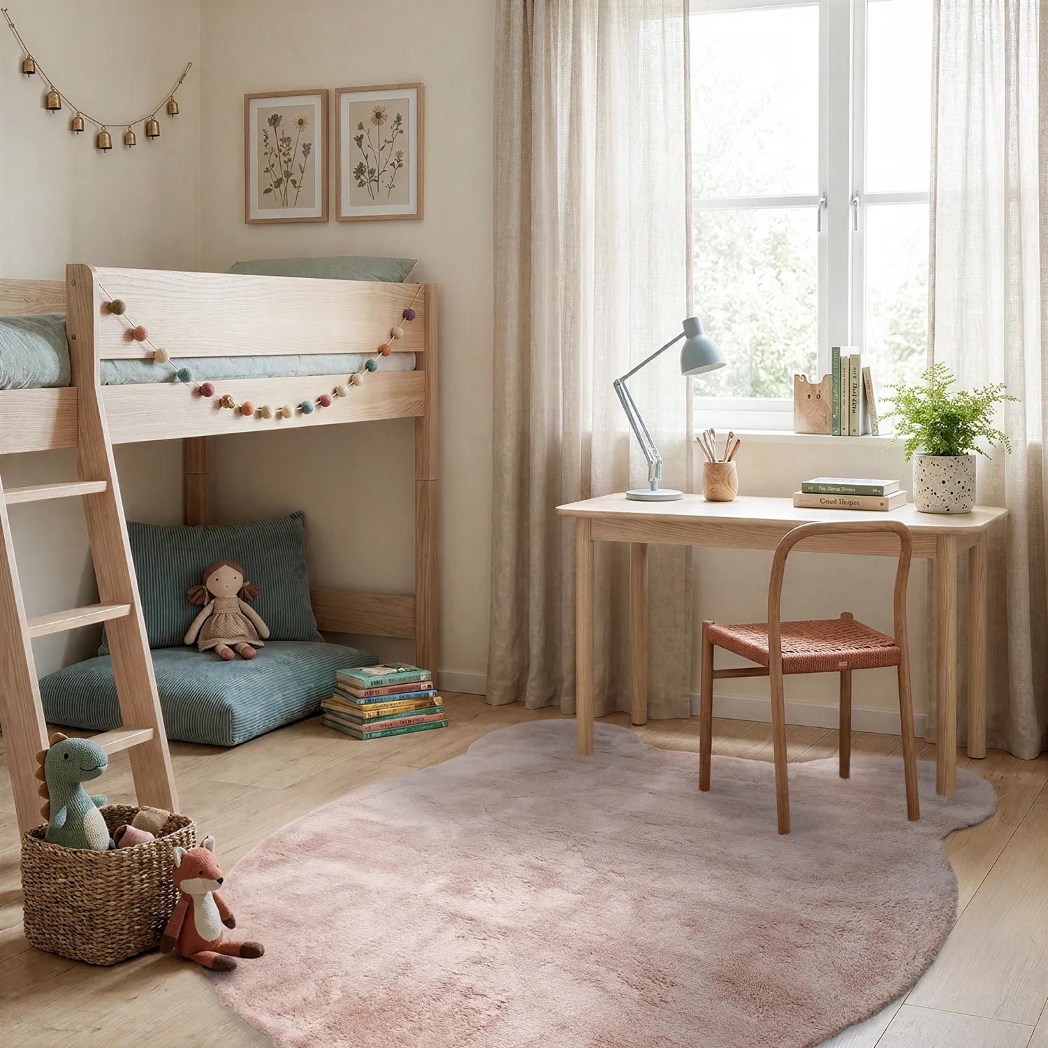 Barneteppe - Aranga Super Soft Bear (rosa)