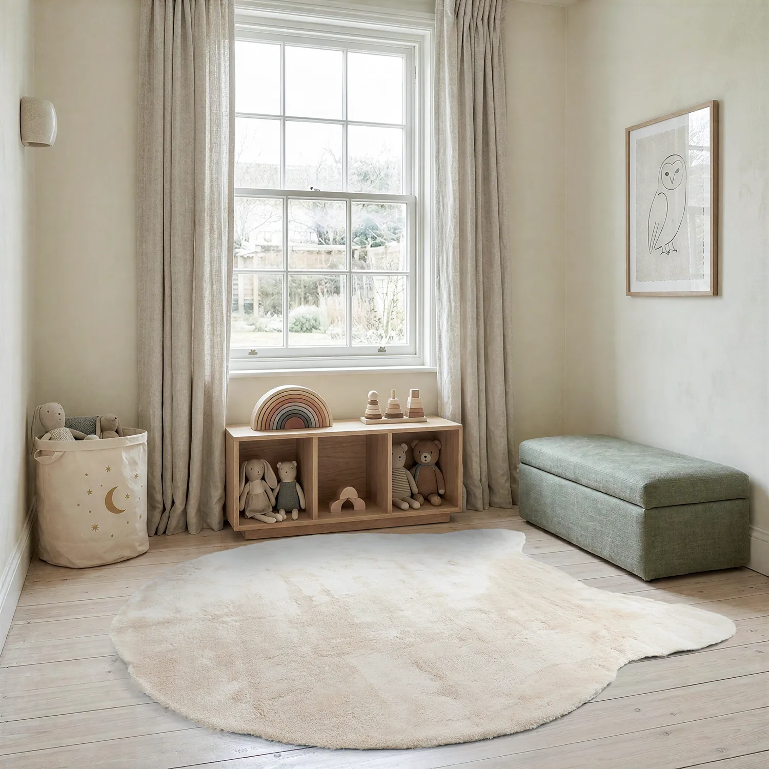 Barneteppe - Aranga Super Soft Cat (beige)