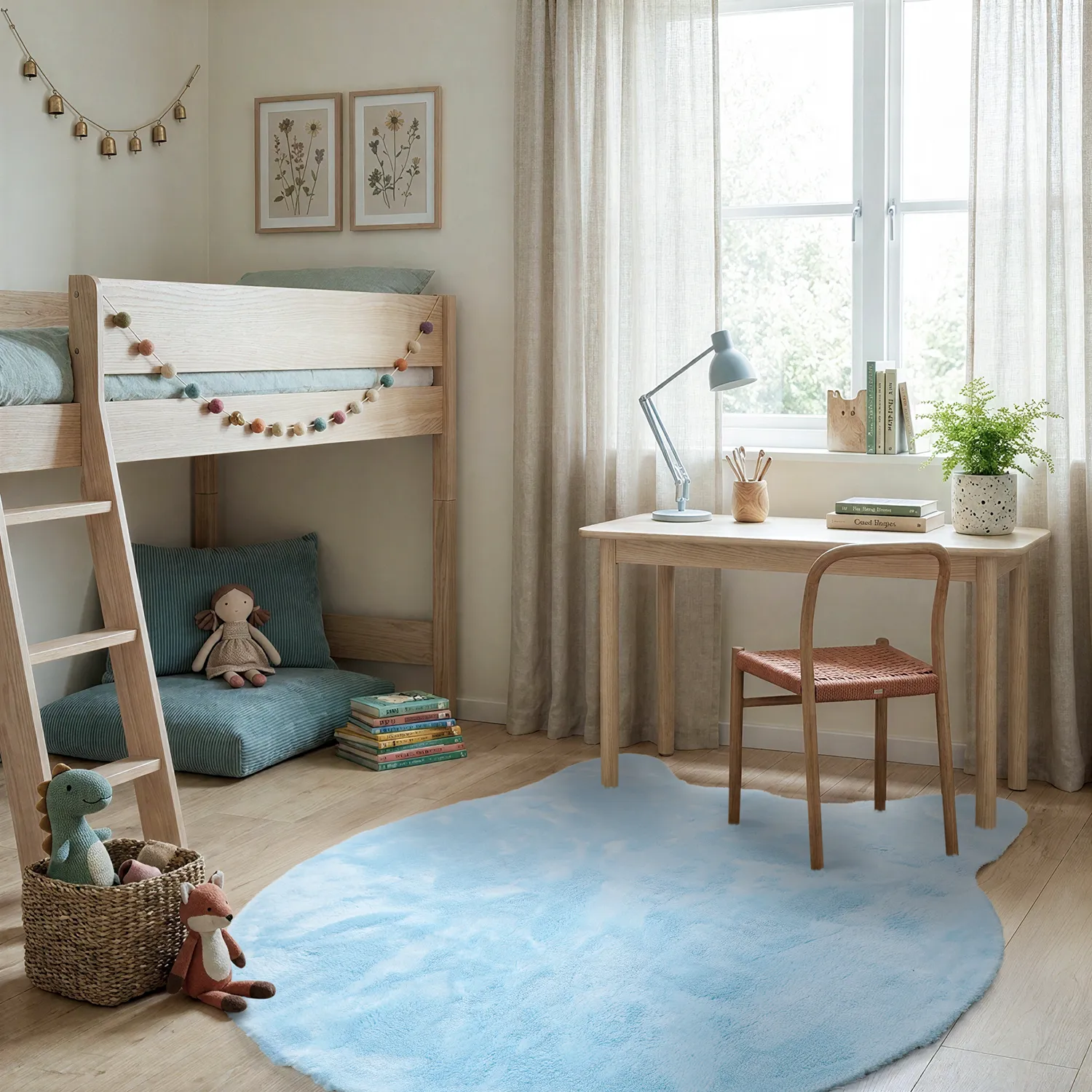 Barneteppe - Aranga Super Soft Cat (lyseblått)
