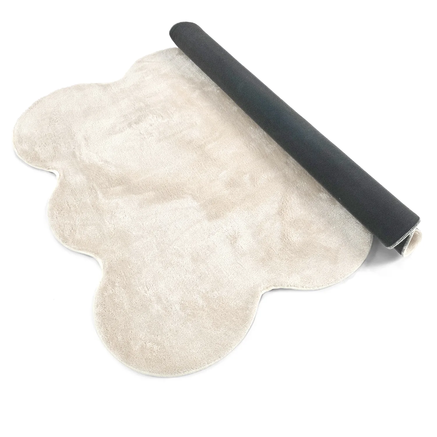 Bølget ryeteppe - Aranga Super Soft Fur (beige)