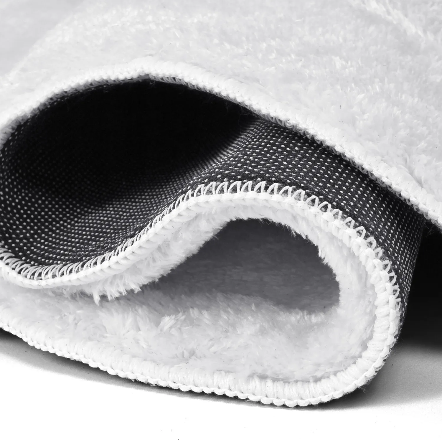 Bølget ryeteppe - Aranga Super Soft Fur (hvit)