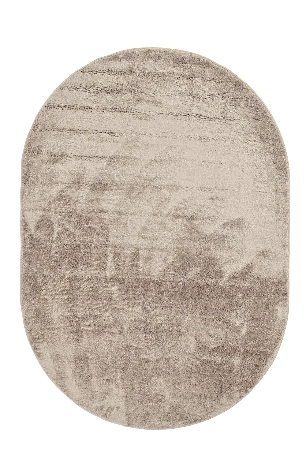 Ovalt ryeteppe - Aranga Super Soft Fur (brun)