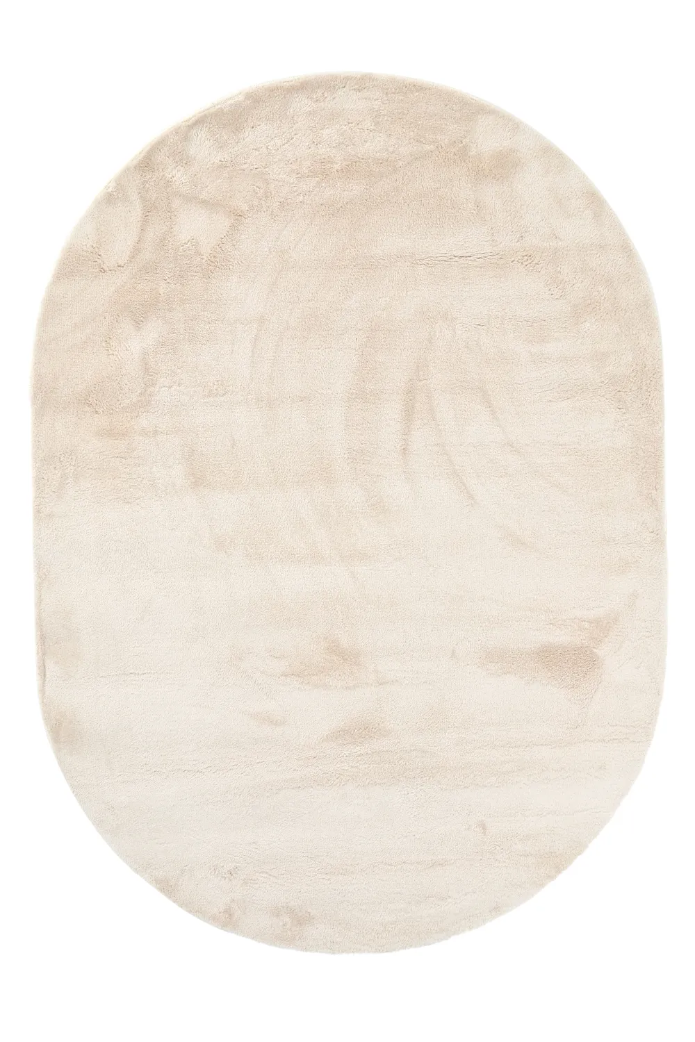 Ovalt ryeteppe - Aranga Super Soft Fur (beige)