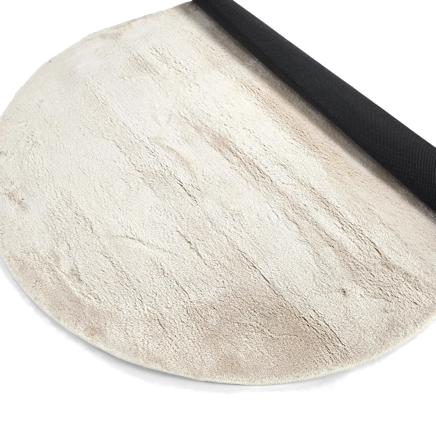 Ovalt ryeteppe - Aranga Super Soft Fur (beige)