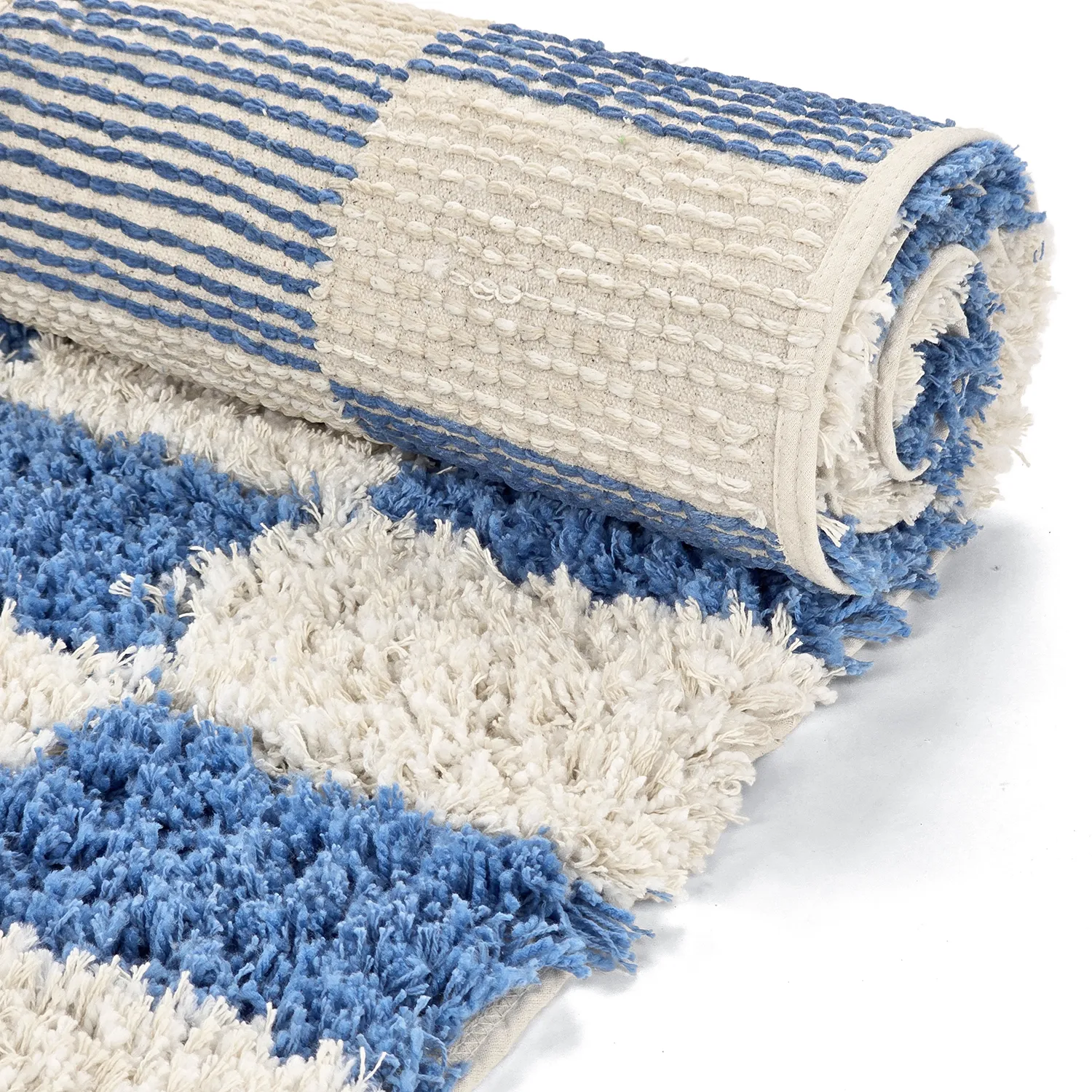 Ryetepper - Atrani Natural Cotton Shaggy (blå)