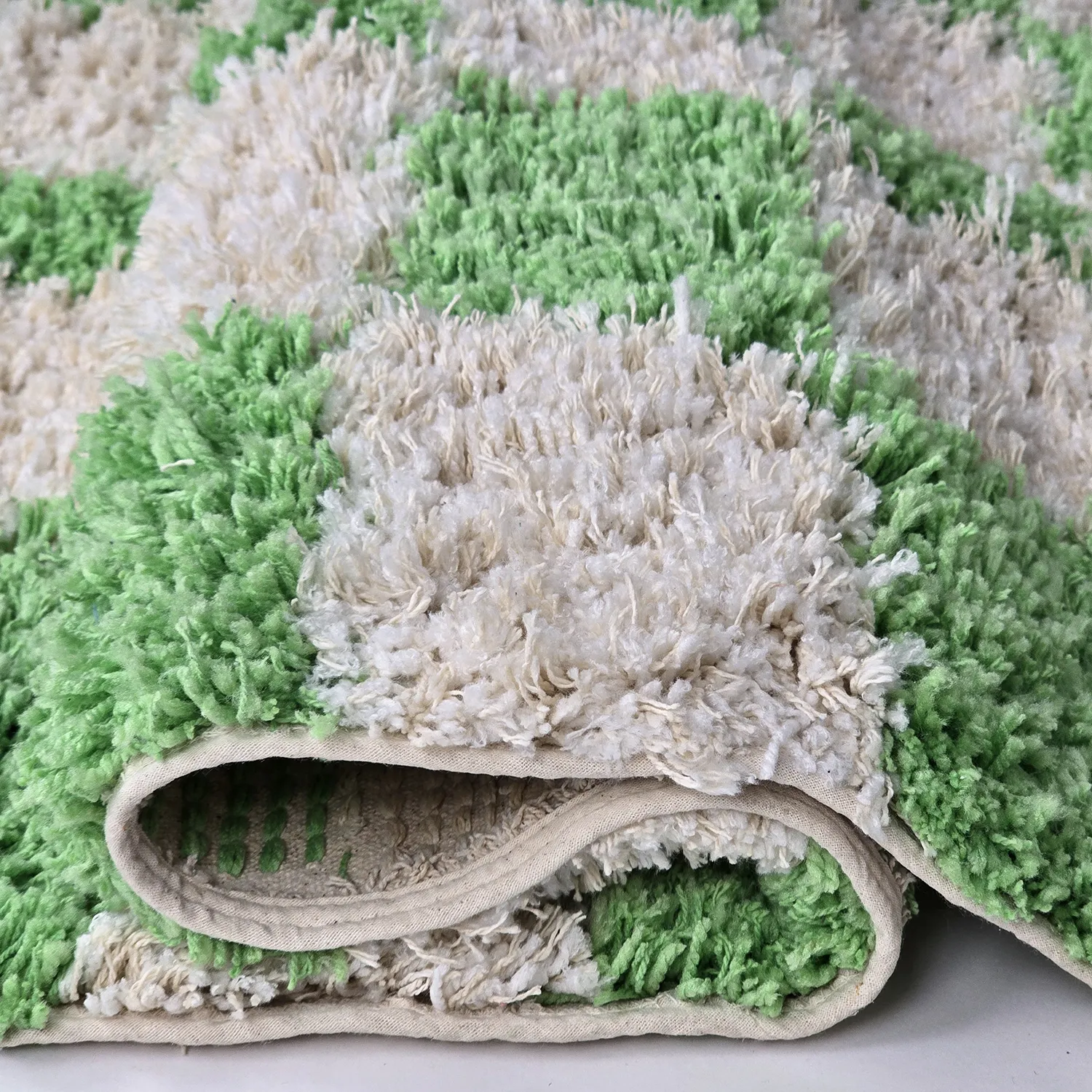 Ryetepper - Atrani Natural Cotton Shaggy (grønn)
