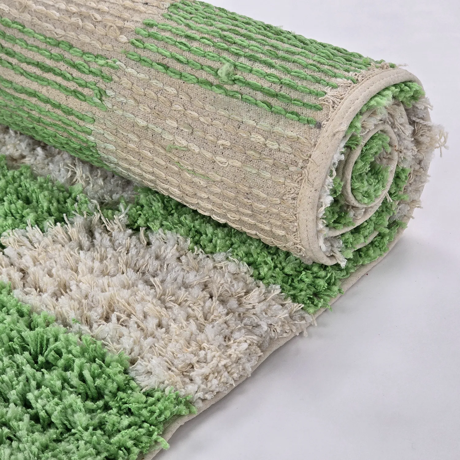 Ryetepper - Atrani Natural Cotton Shaggy (grønn)