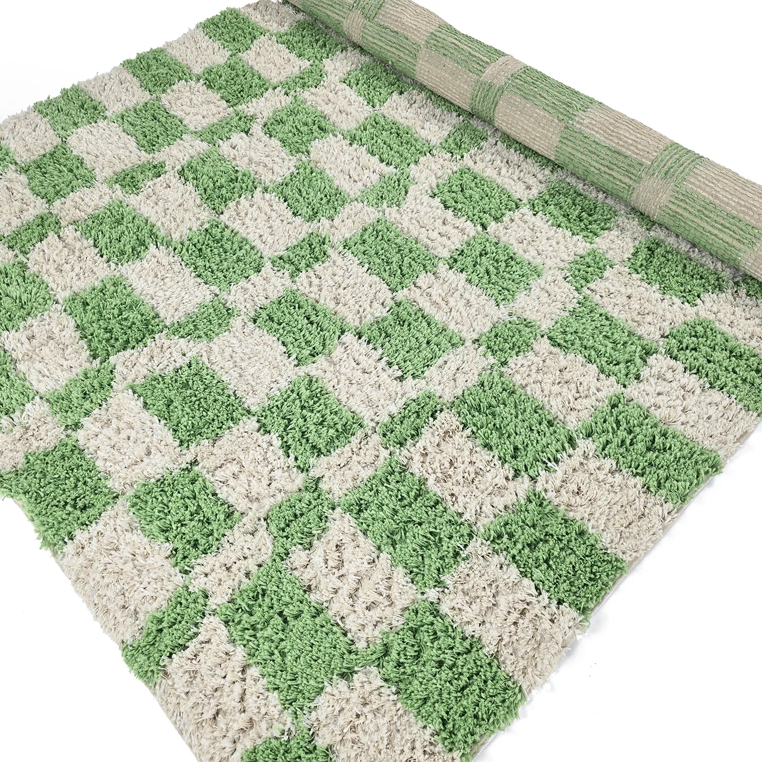 Ryetepper - Atrani Natural Cotton Shaggy (grønn)