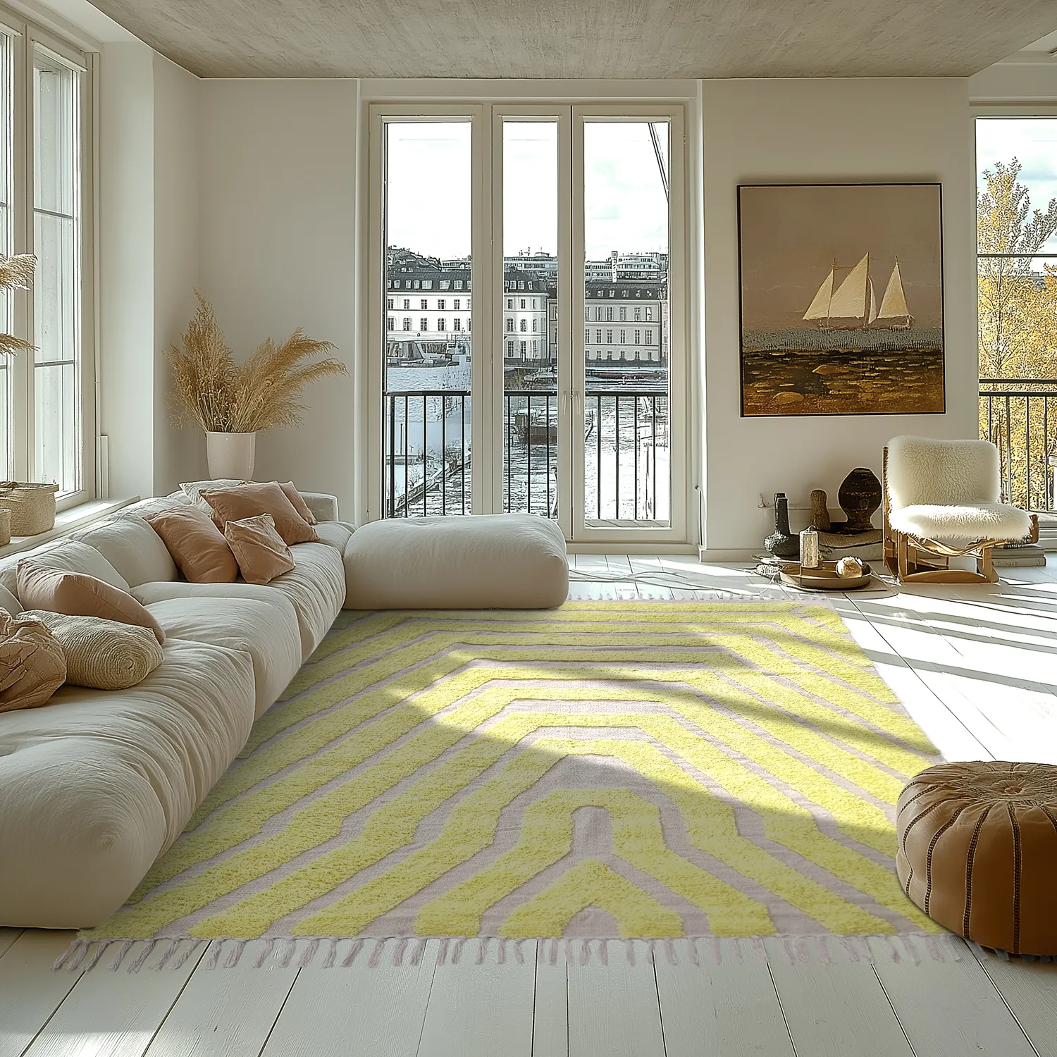 Ryetepper - Callista Natural Cotton Shaggy (gul)