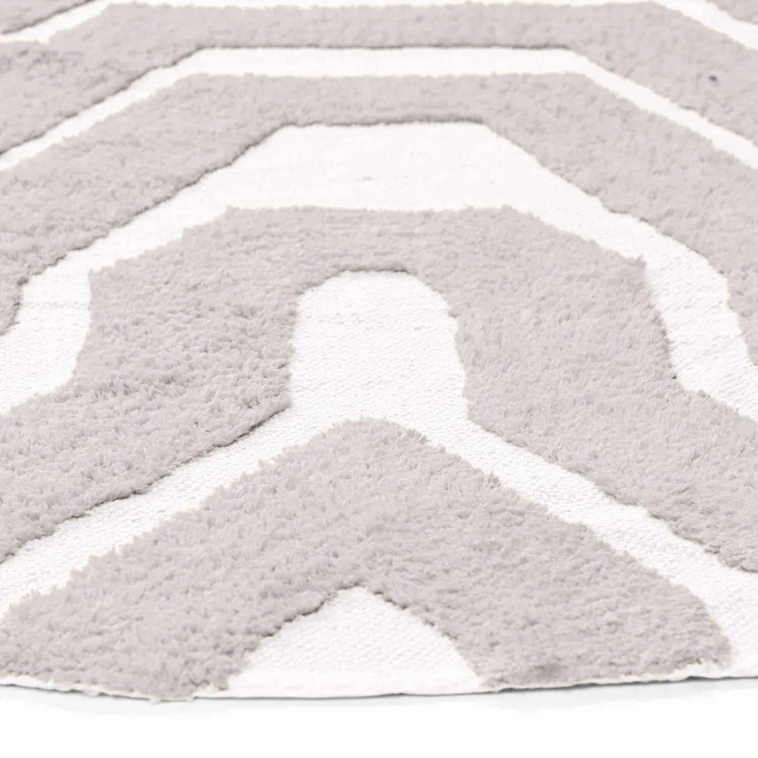 Rundt teppe - Callista Natural Cotton Shaggy (taupe)