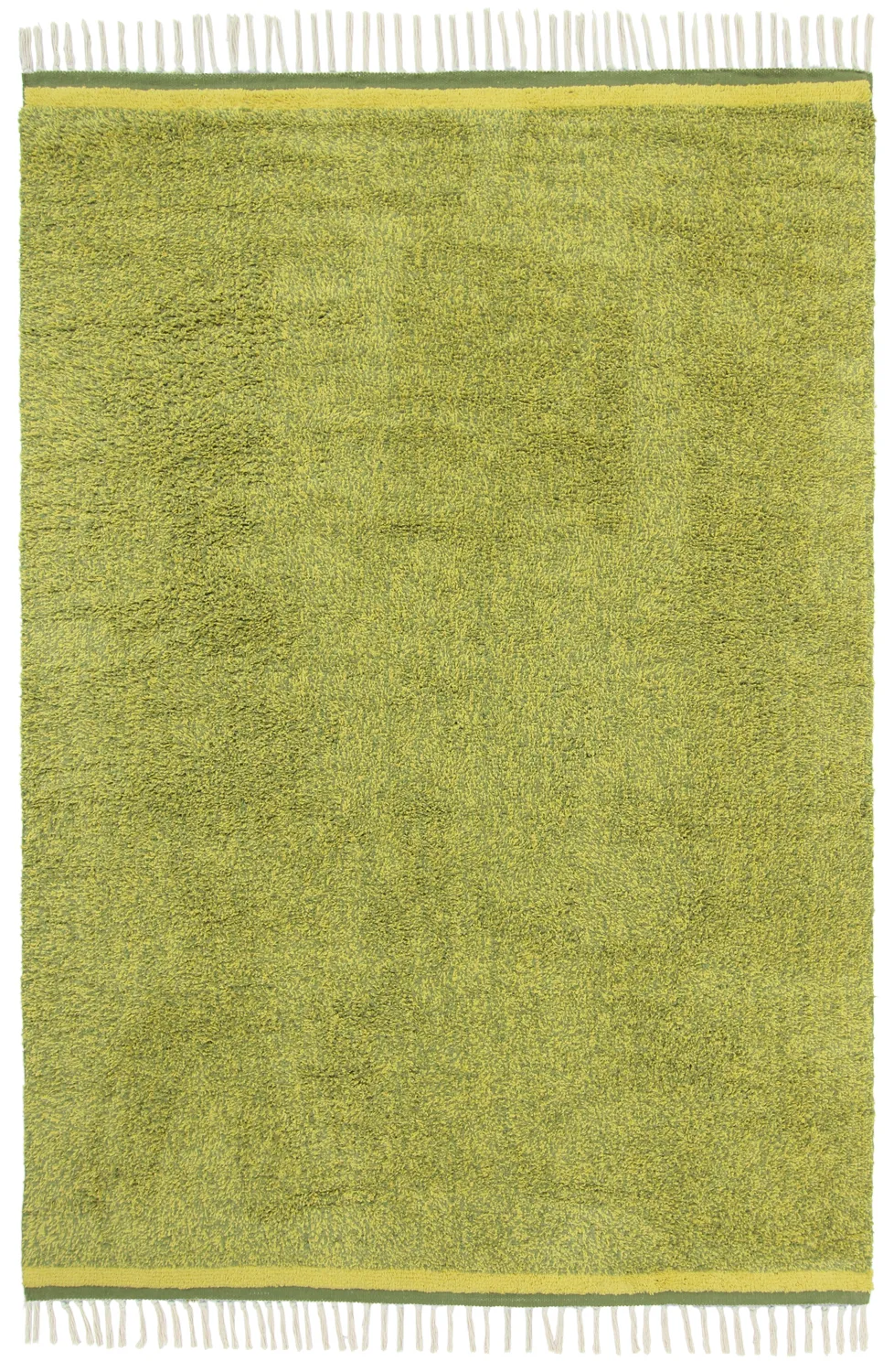 Ryetepper - Celina Natural Cotton Shaggy (grønn/gul)