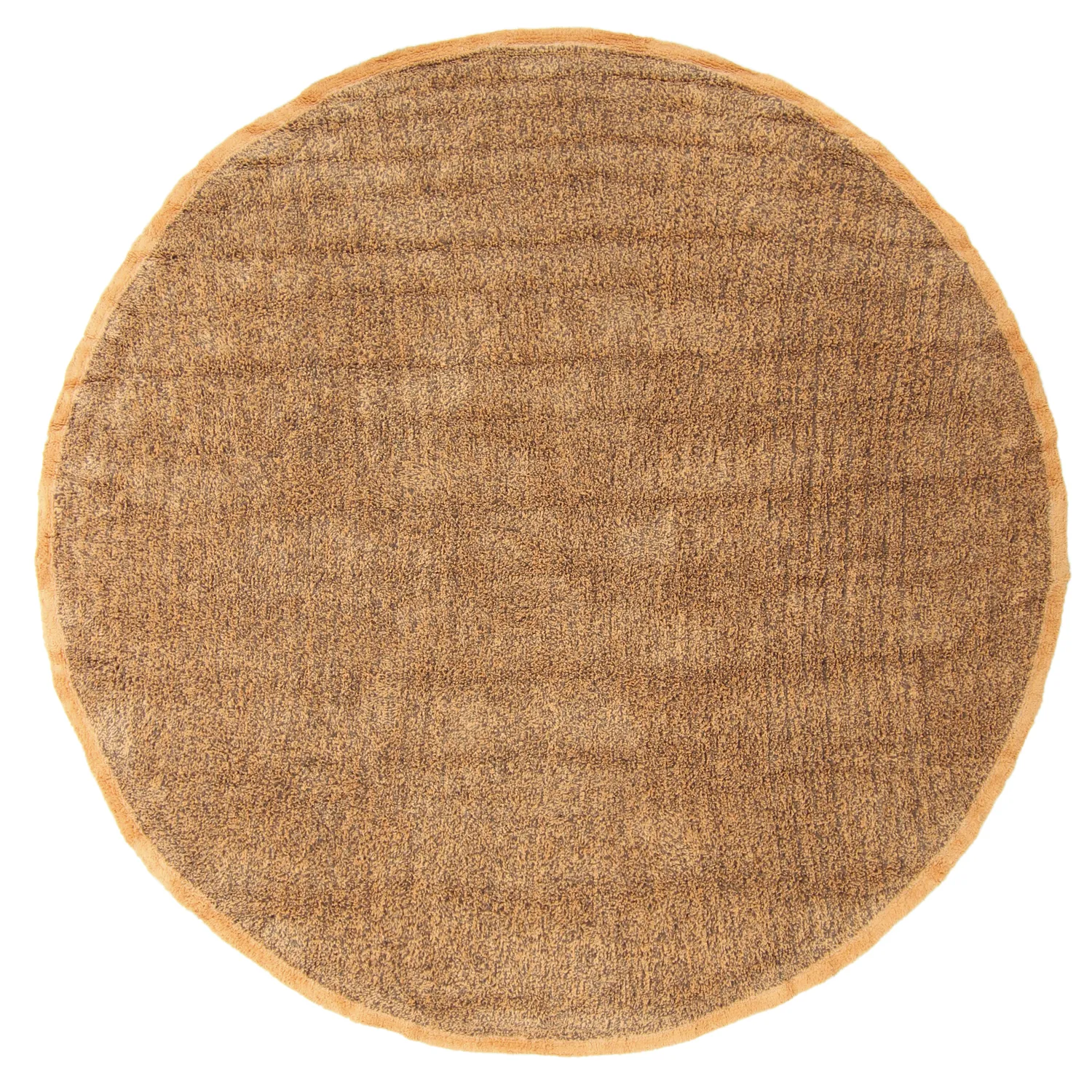 Rundt teppe - Celina Natural Cotton Shaggy (brun/oransje)