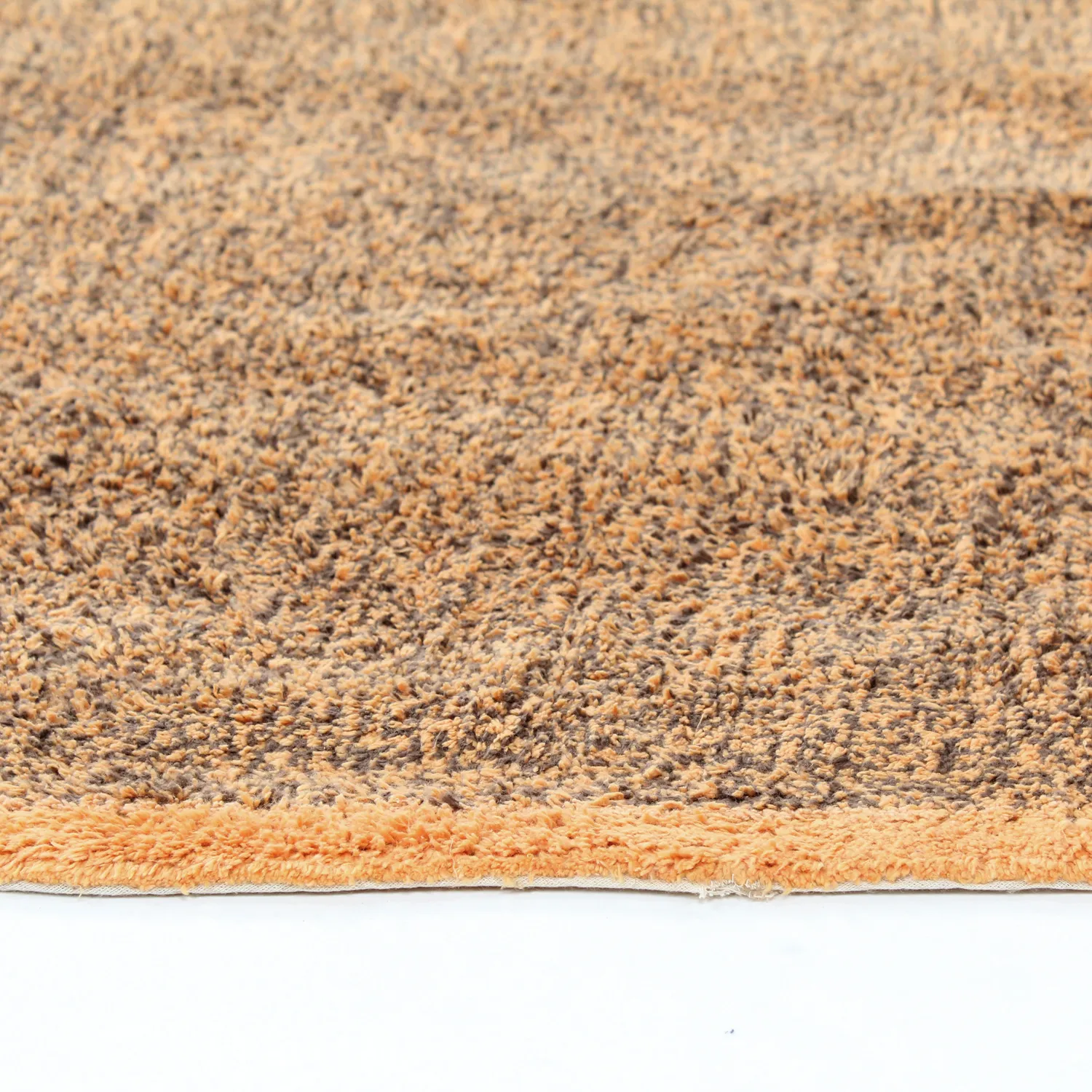 Rundt teppe - Celina Natural Cotton Shaggy (brun/oransje)