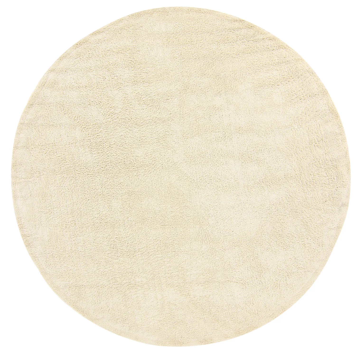 Rundt teppe - Celina Natural Cotton Shaggy (off white/beige)