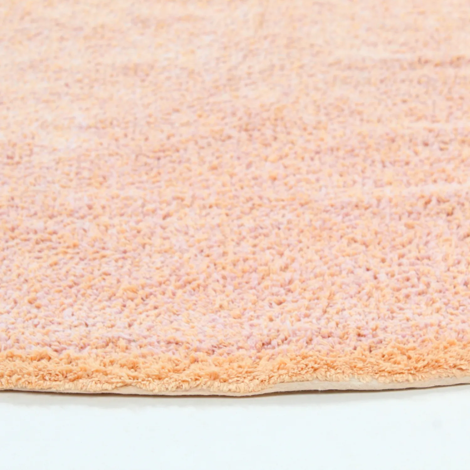 Rundt teppe - Celina Natural Cotton Shaggy (rosa/beige)