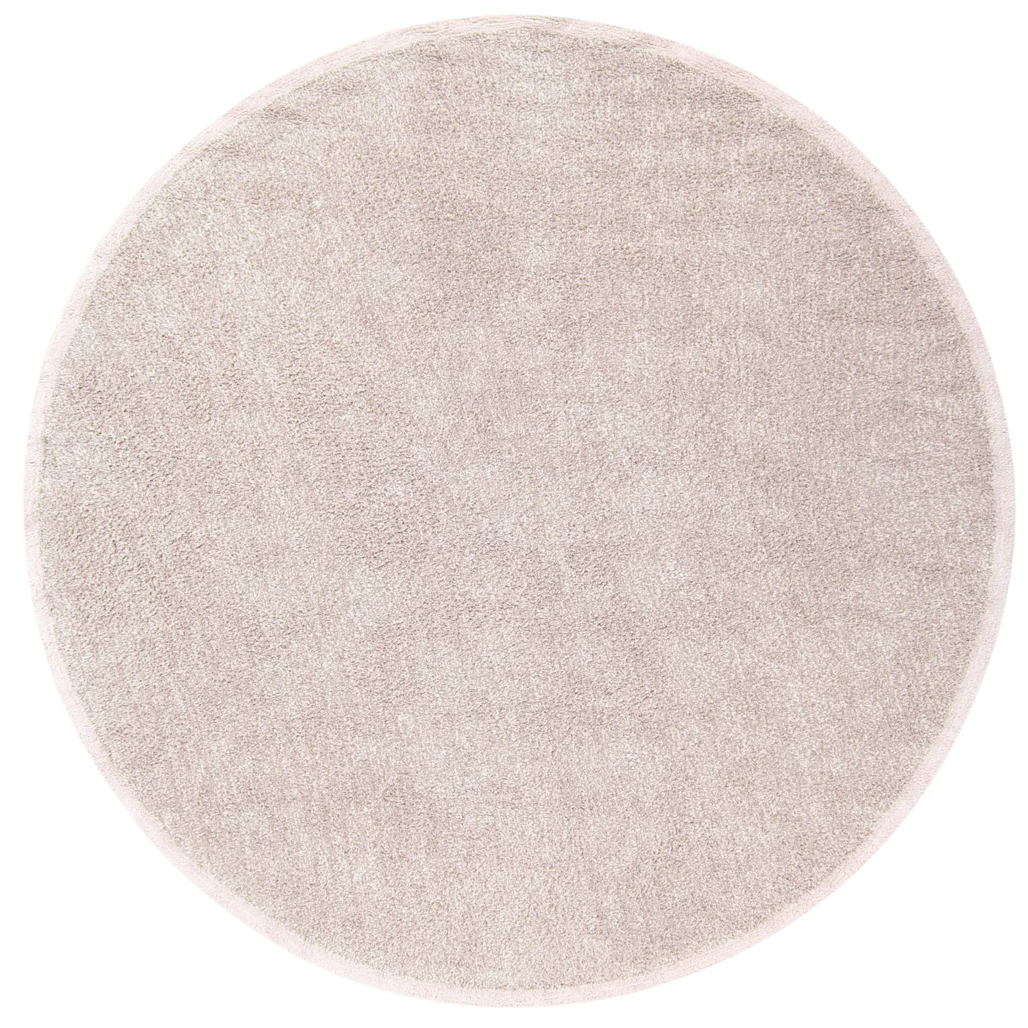 Rundt teppe - Celina Natural Cotton Shaggy (taupe/lavendel)