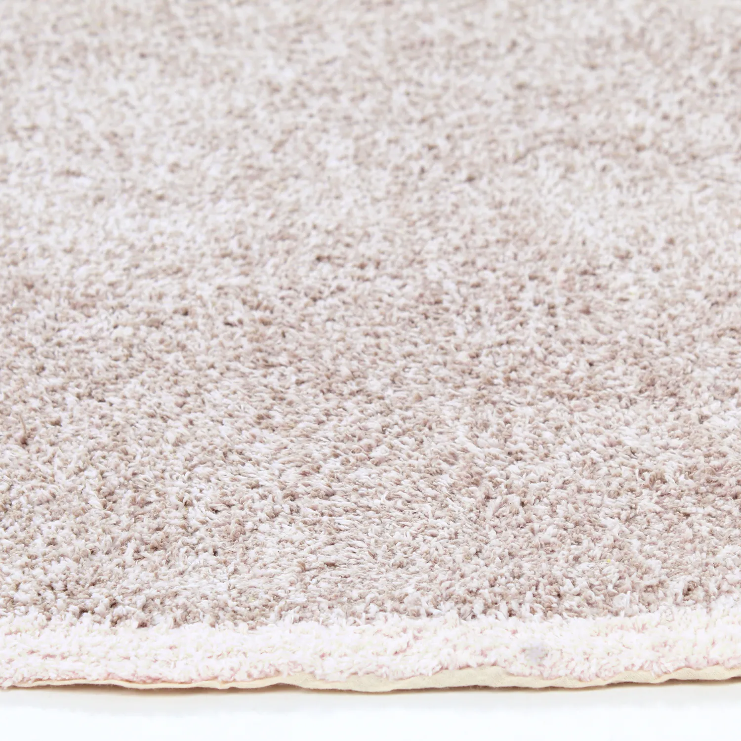 Rundt teppe - Celina Natural Cotton Shaggy (taupe/lavendel)